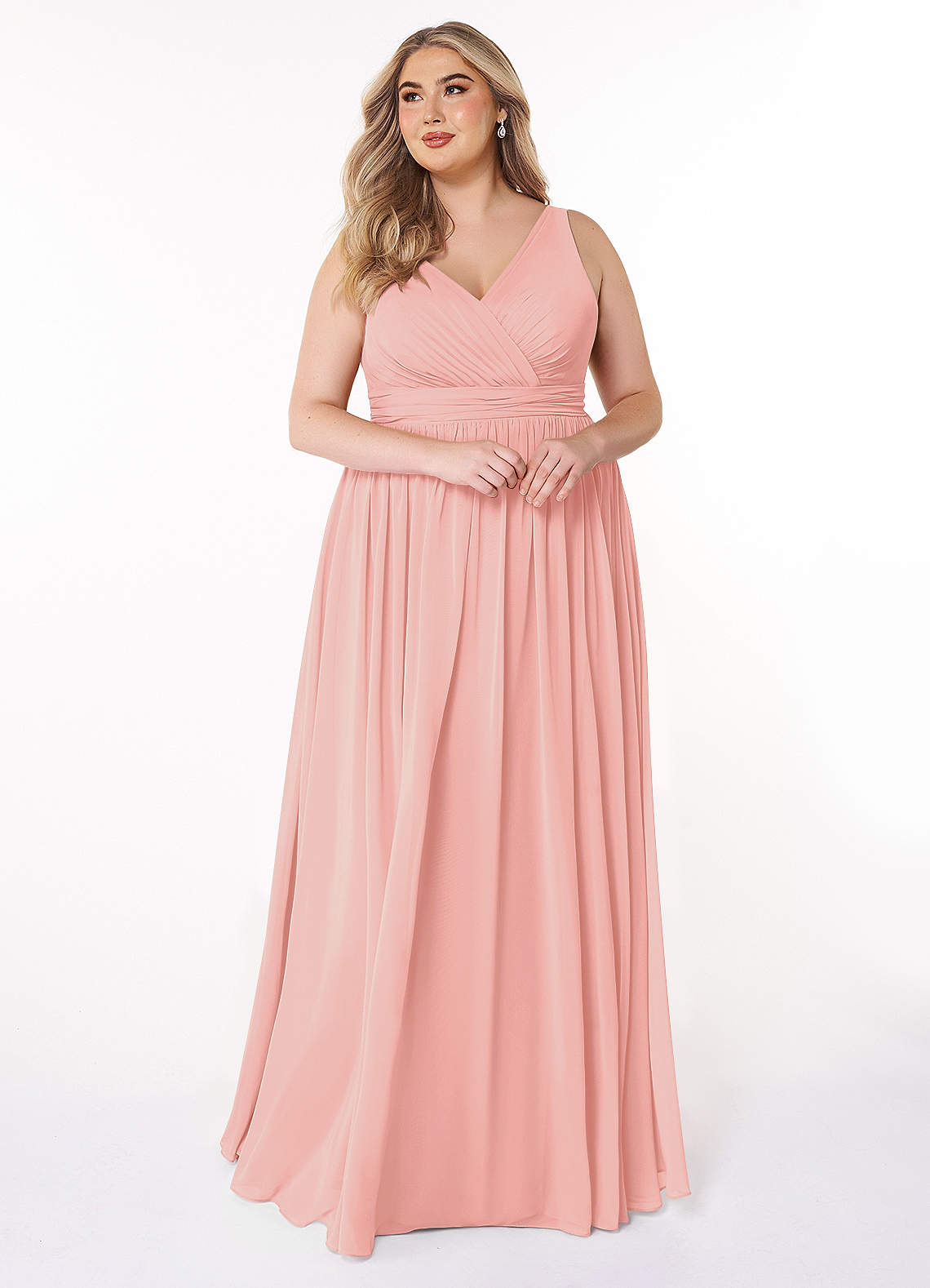 Azazie Kora Rosette Chiffon Bridesmaid Dresses | Azazie
