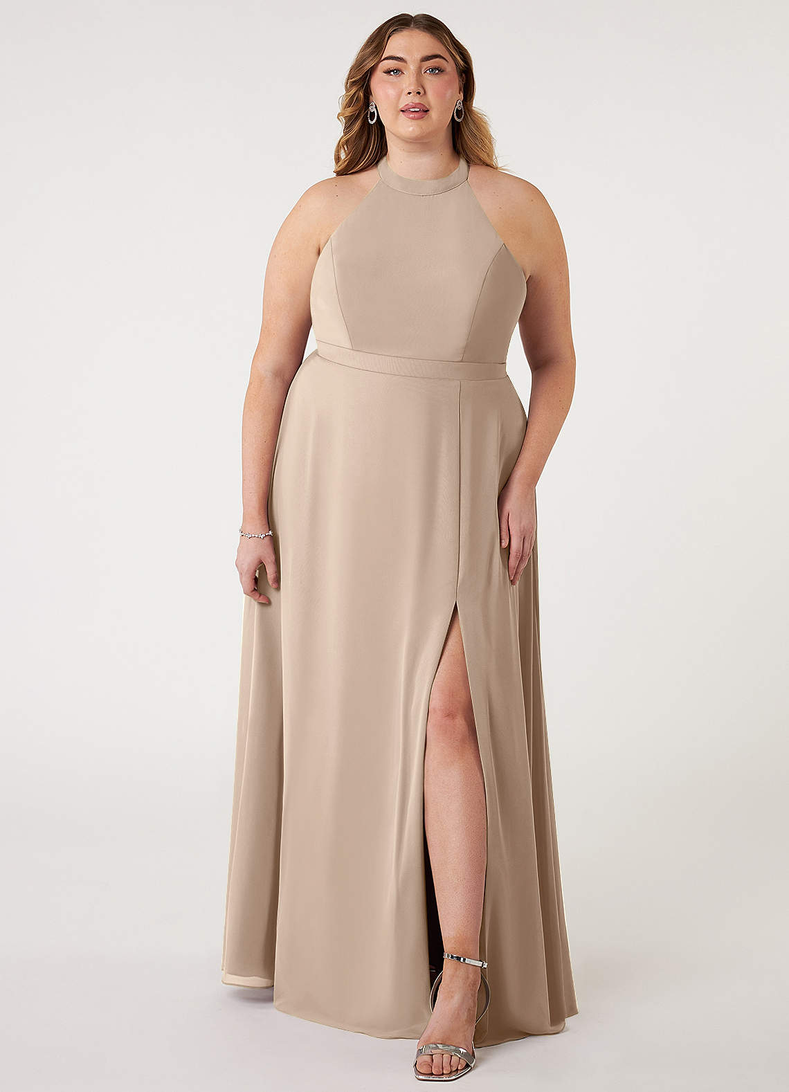 Azazie Clarice Taupe Chiffon Bridesmaid Dresses | Azazie Azazie Clarice Taupe Chiffon Bridesmaid Dresses | Azazie