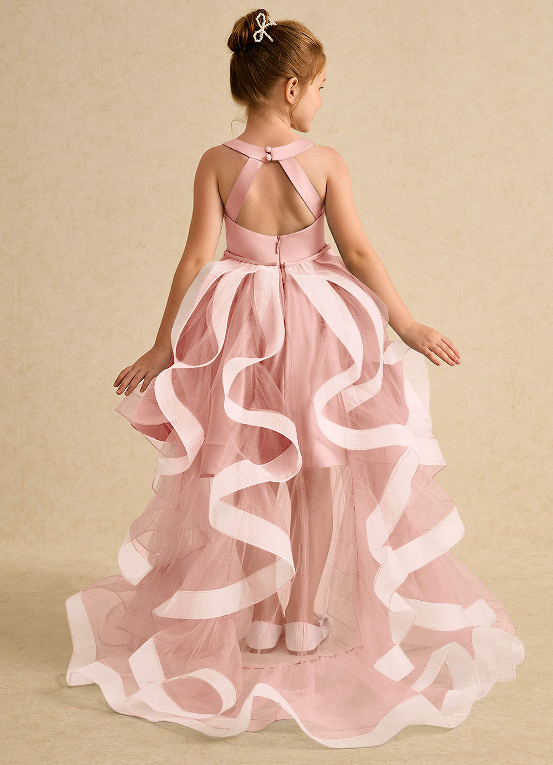 Azazie Julietta Flower Girl Klänningar Klänning Balklänning i Tyll Konvertibel image1