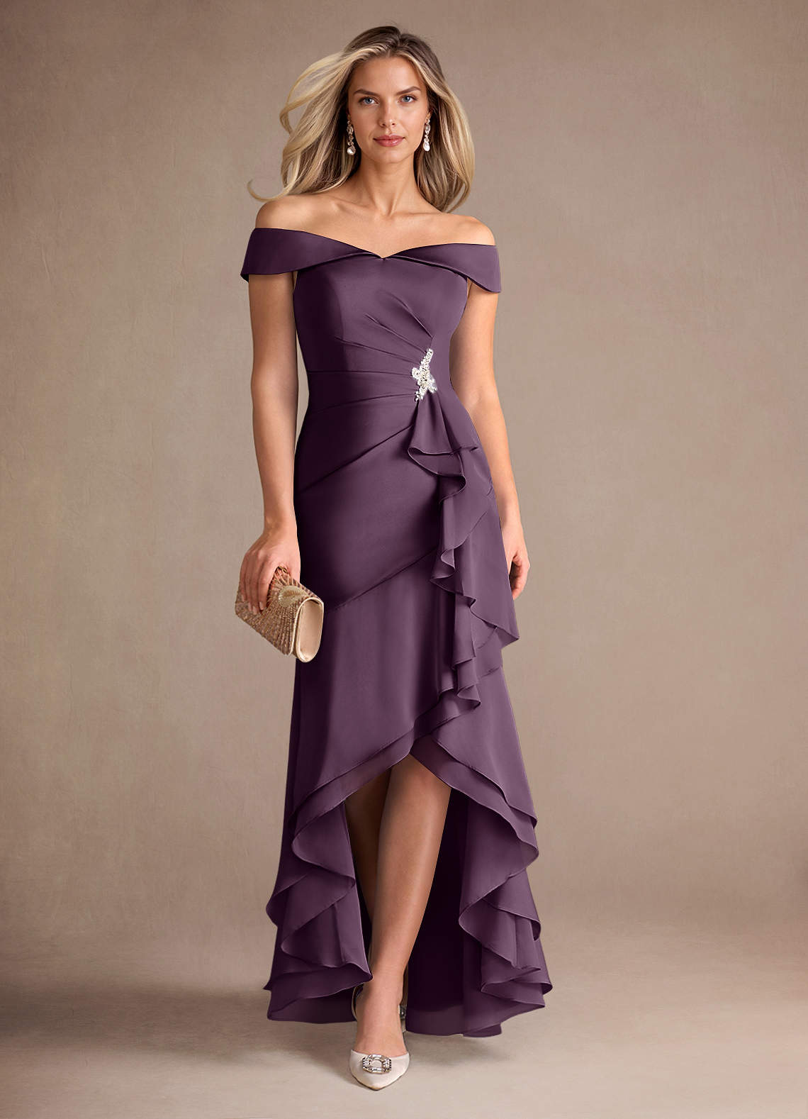 open lace back dress LaDivine CD868 Fitted Long Formal Prom Gown – The Dress Outlet main image 1