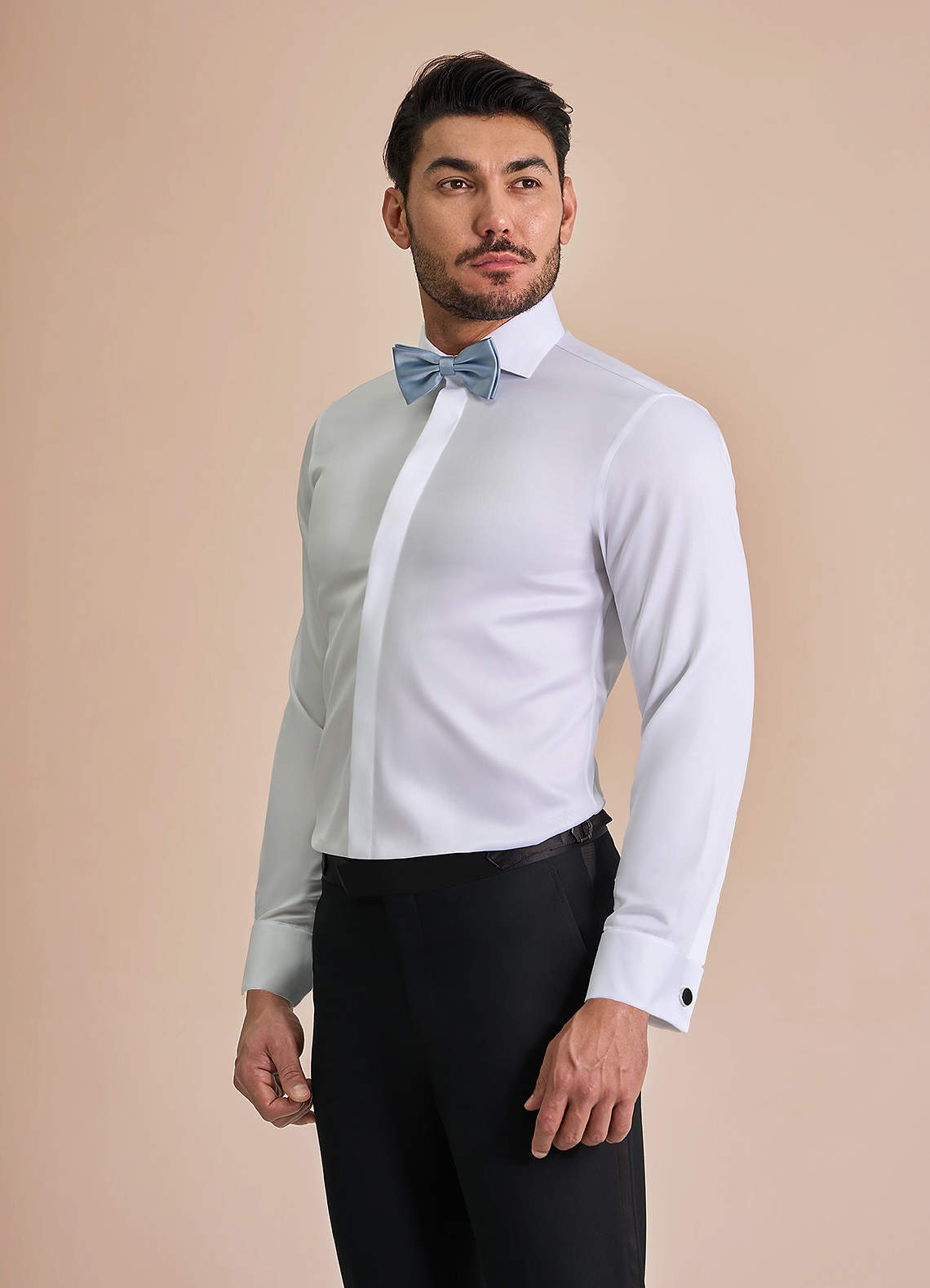front Richard White Tuxedo Shirt