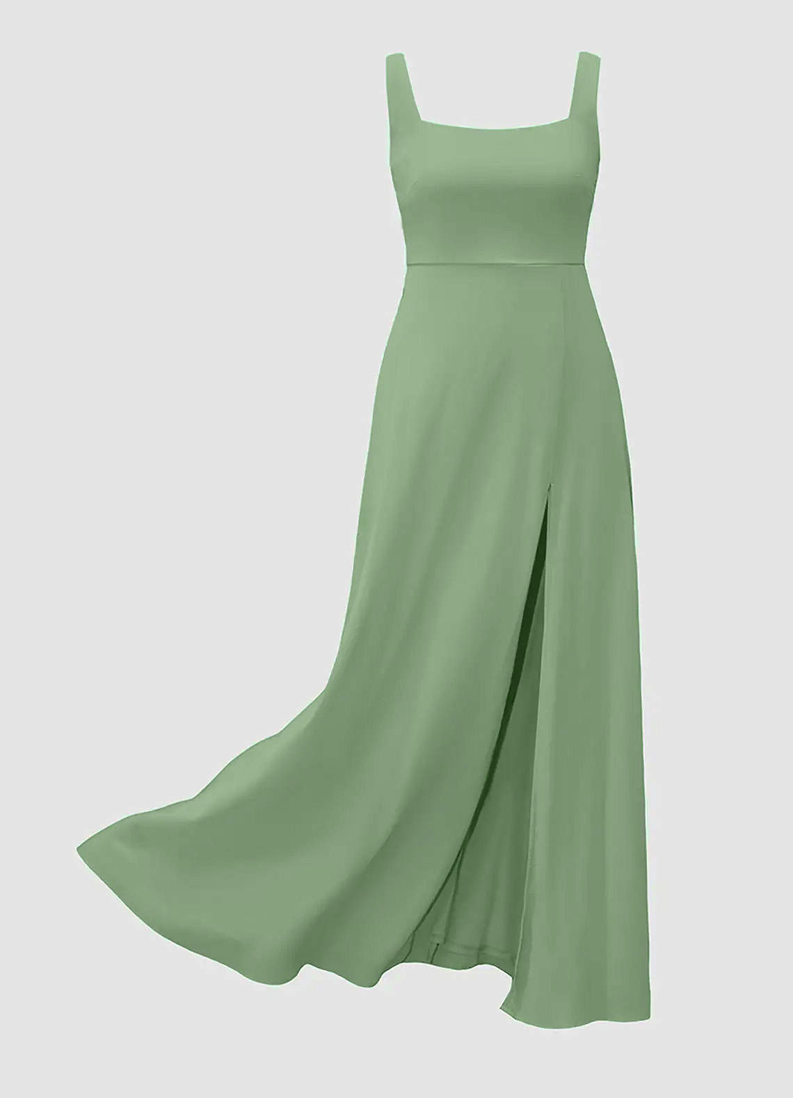 Perfect Day Sage Green Square Neck Maxi Dress image1