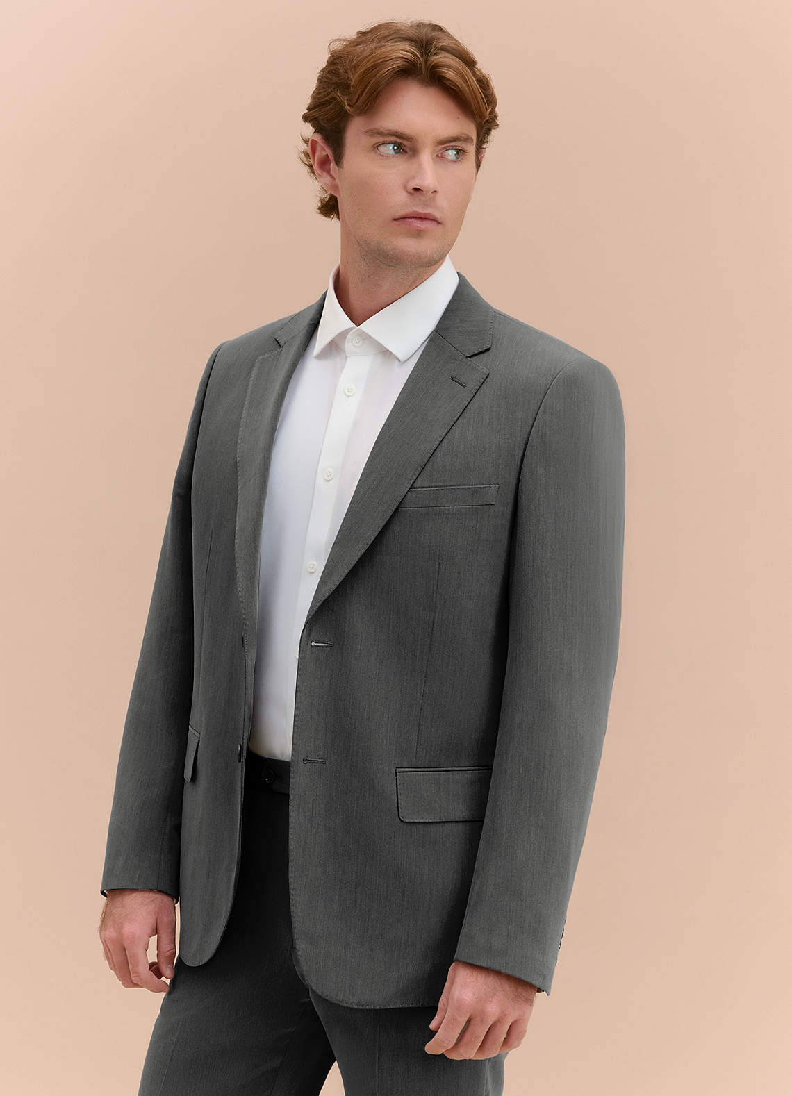 front William Charcoal Comfort Blend  Suit Jacket