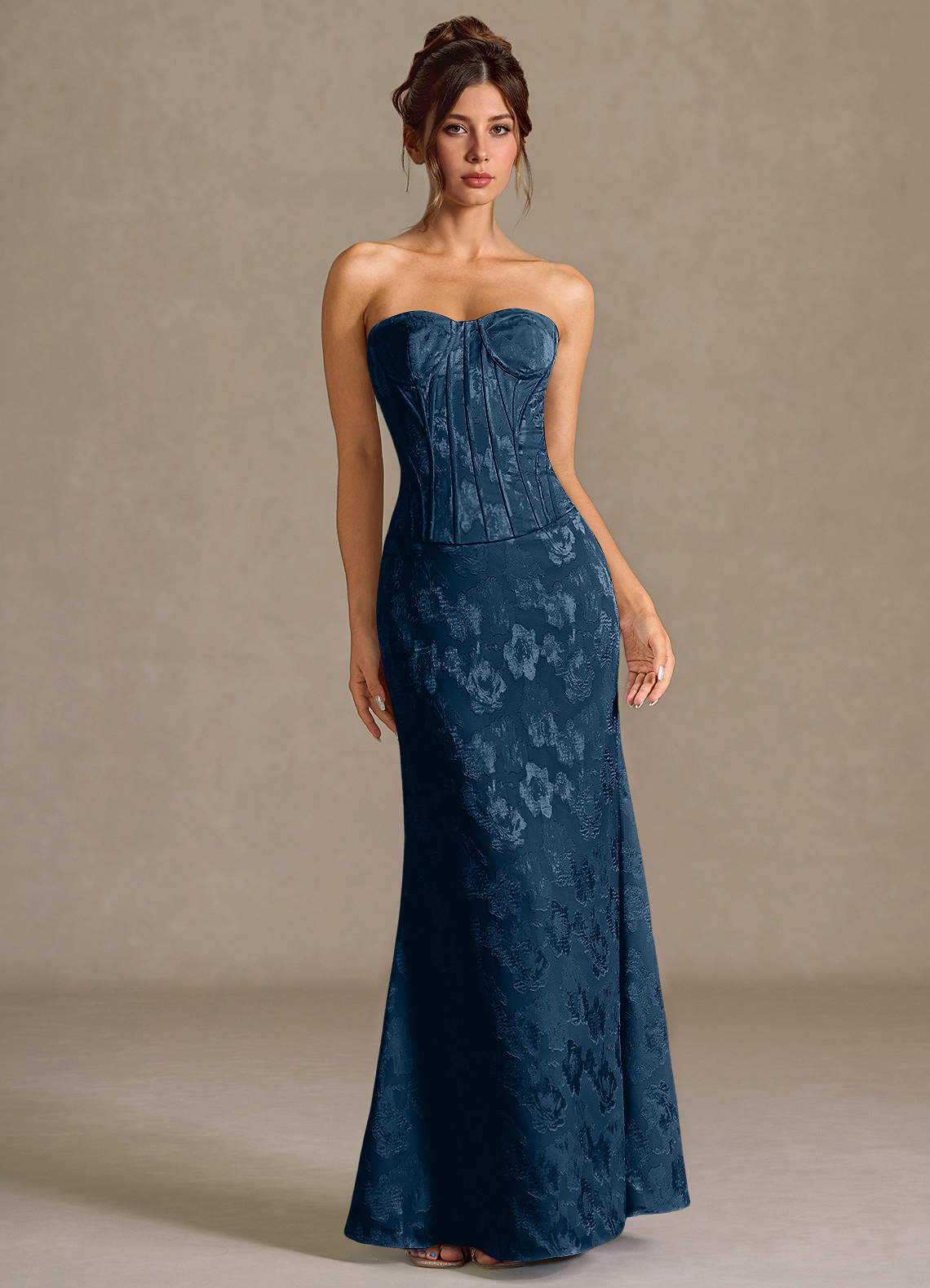 royal blue formal dress plus size Mireya Navy Corset Two-Piece Prom Black Sheep Indelibly Dress YCRF_rtwsizinglength Size:21½   35/36 making it perfect for