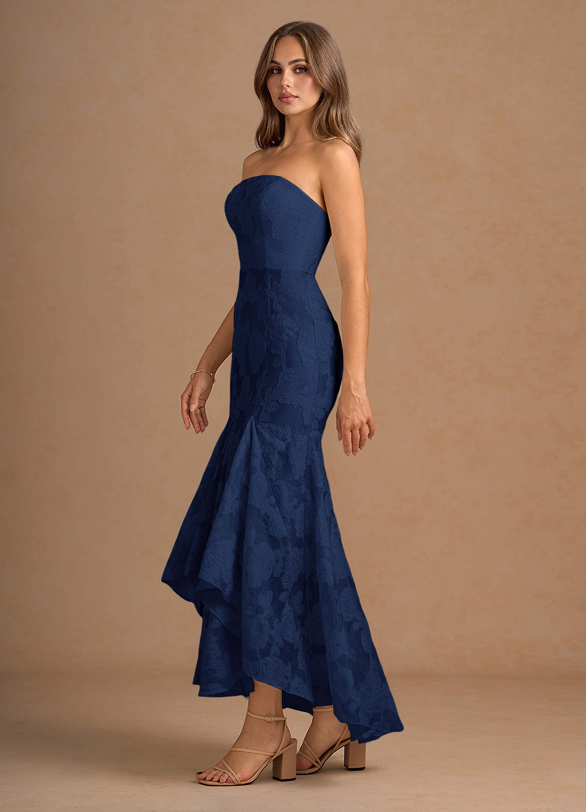 Vestido Azul Marino Oscuro Largo Avina image3