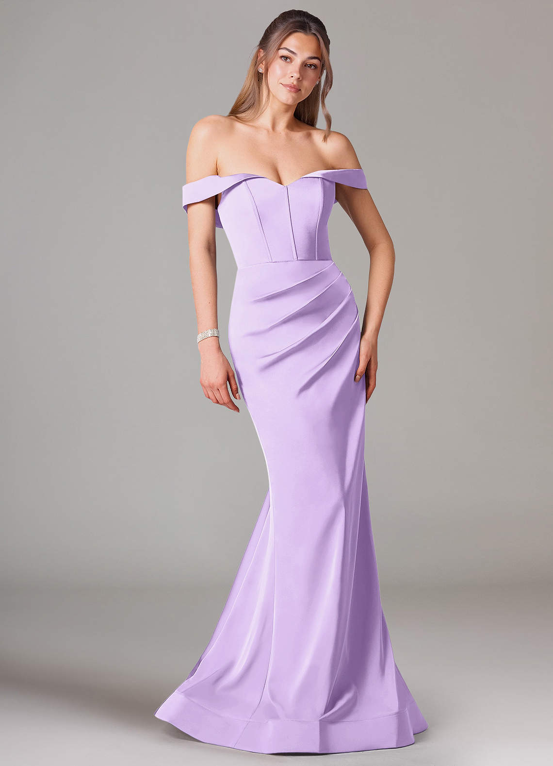 mermaid dress sale A1388 - SEQUIN FLORAL MERMAID GOWN - LAVENDER - Andrea & Leo - FINAL SALE