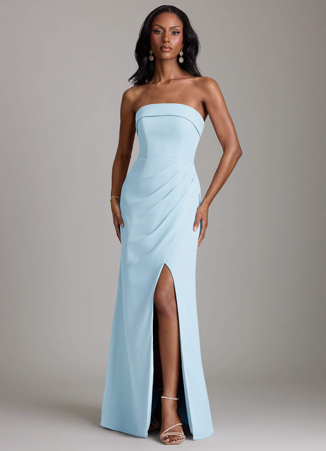Azazie Aretha Sky Blue Chiffon Bridesmaid Dresses | Azazie
