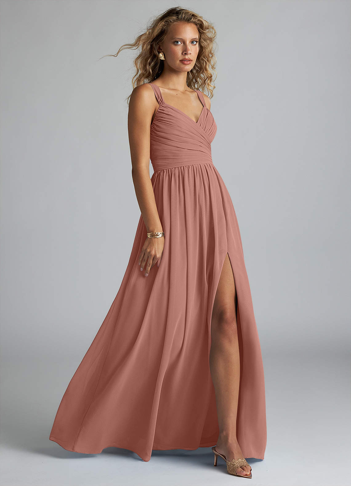 Azazie Aziza Cedar Rose Chiffon Bridesmaid Dresses | Azazie CA