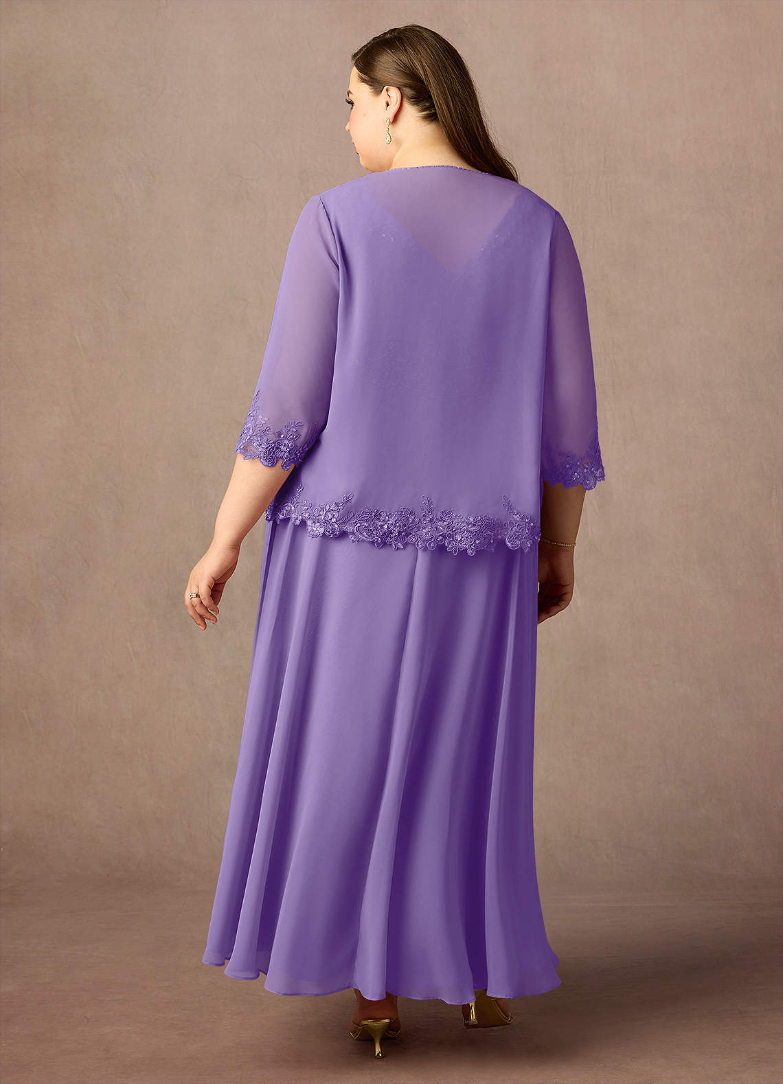 Azazie Devana Abiti per la Madre della Sposa Abito A-Line in Chiffon Lustrini Tahiti image1