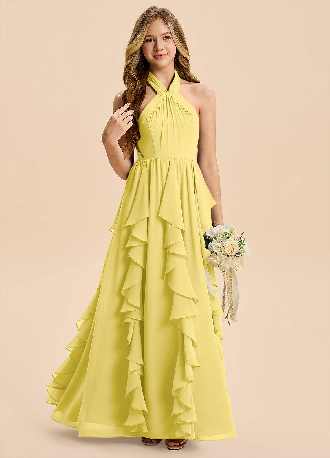 Azazie Daisy Junior Bridesmaid Dress in Canary | Azazie DE Azazie Daisy Junior Bridesmaid Dress in Canary | Azazie DE