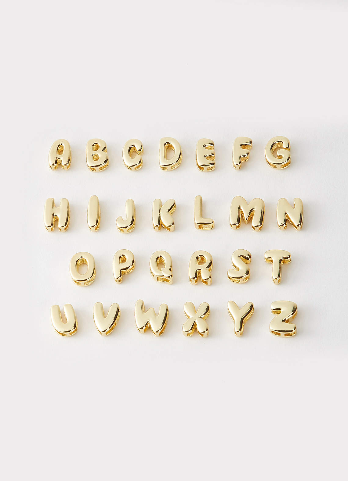 front Personalized Bubble Name Letter Necklace