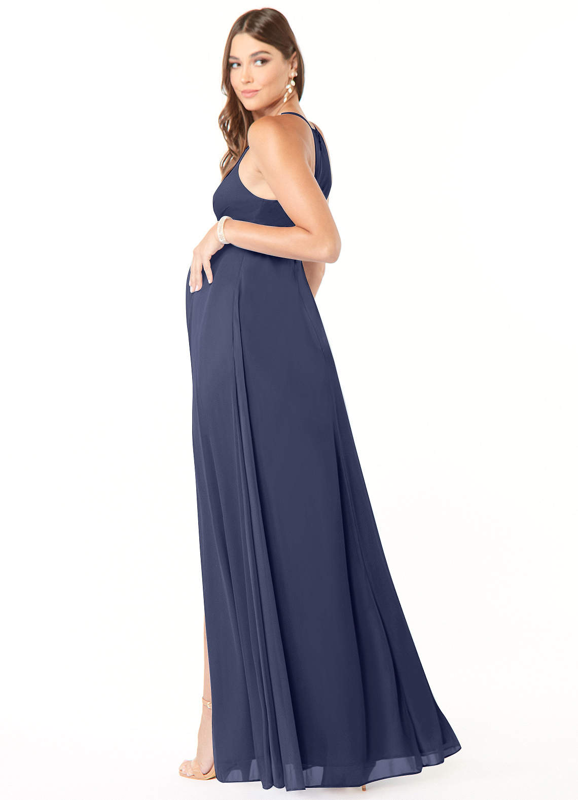 Heavily Bride Pregnant Woman Dessy Maternity Maternity Cameo Sleeveless Bridesmaid  Dresses