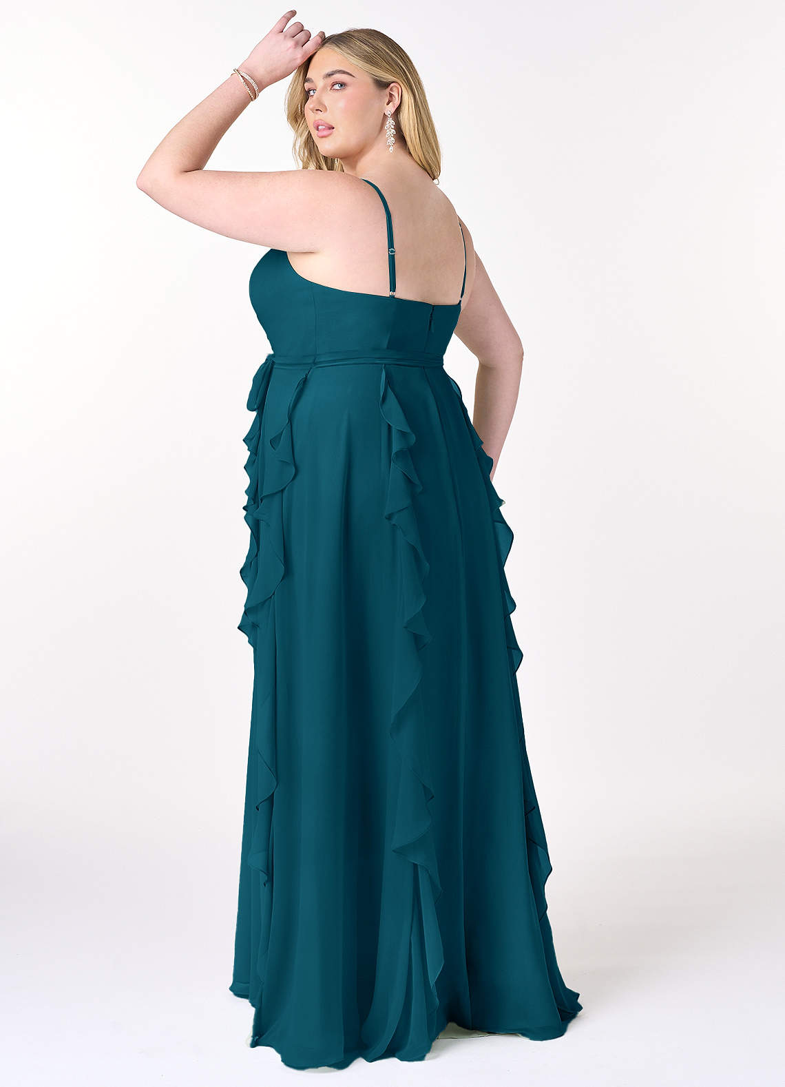Azazie Peyton Ink Blue Chiffon Bridesmaid Dresses | Azazie