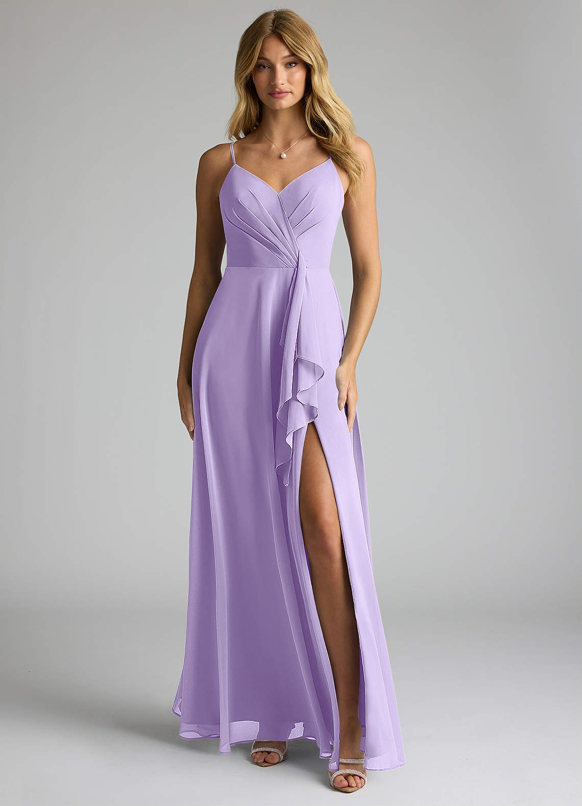 Azazie Akita Lilac Chiffon Bridesmaid Dresses | Azazie