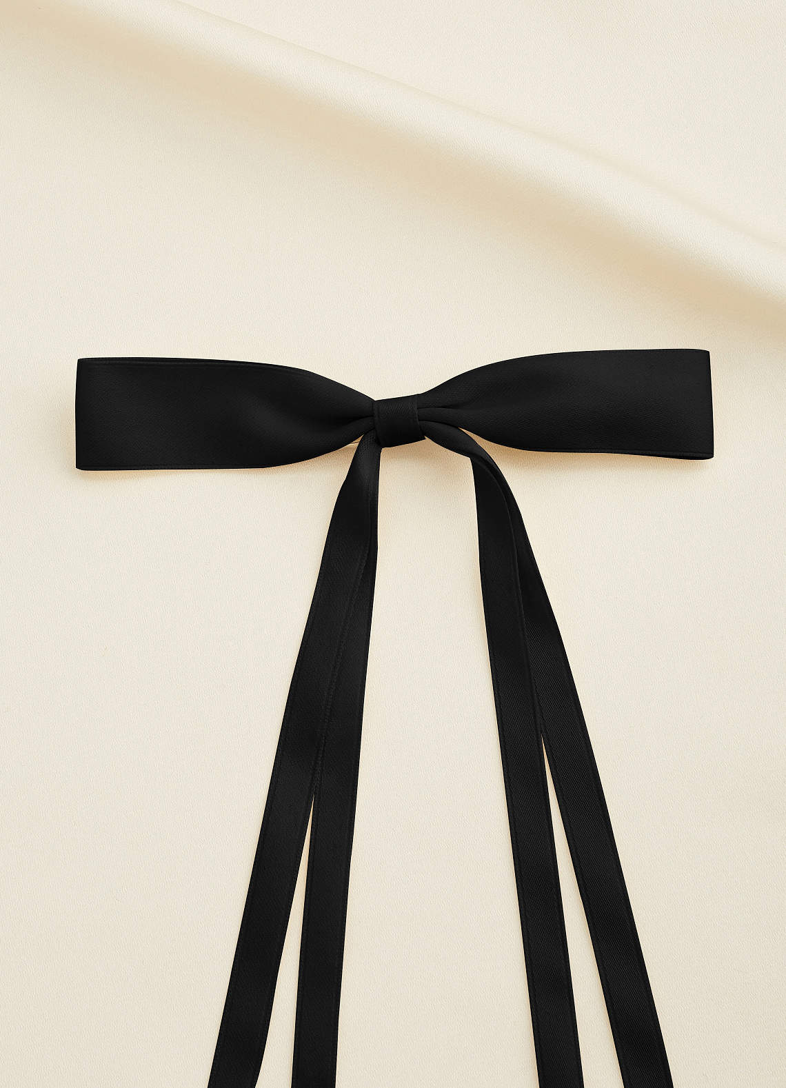 front Satin Bow Hair Clips