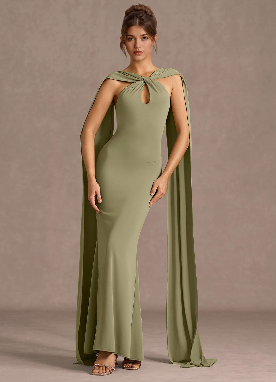 Vestido Verde Frijol Largo Quenelle image1