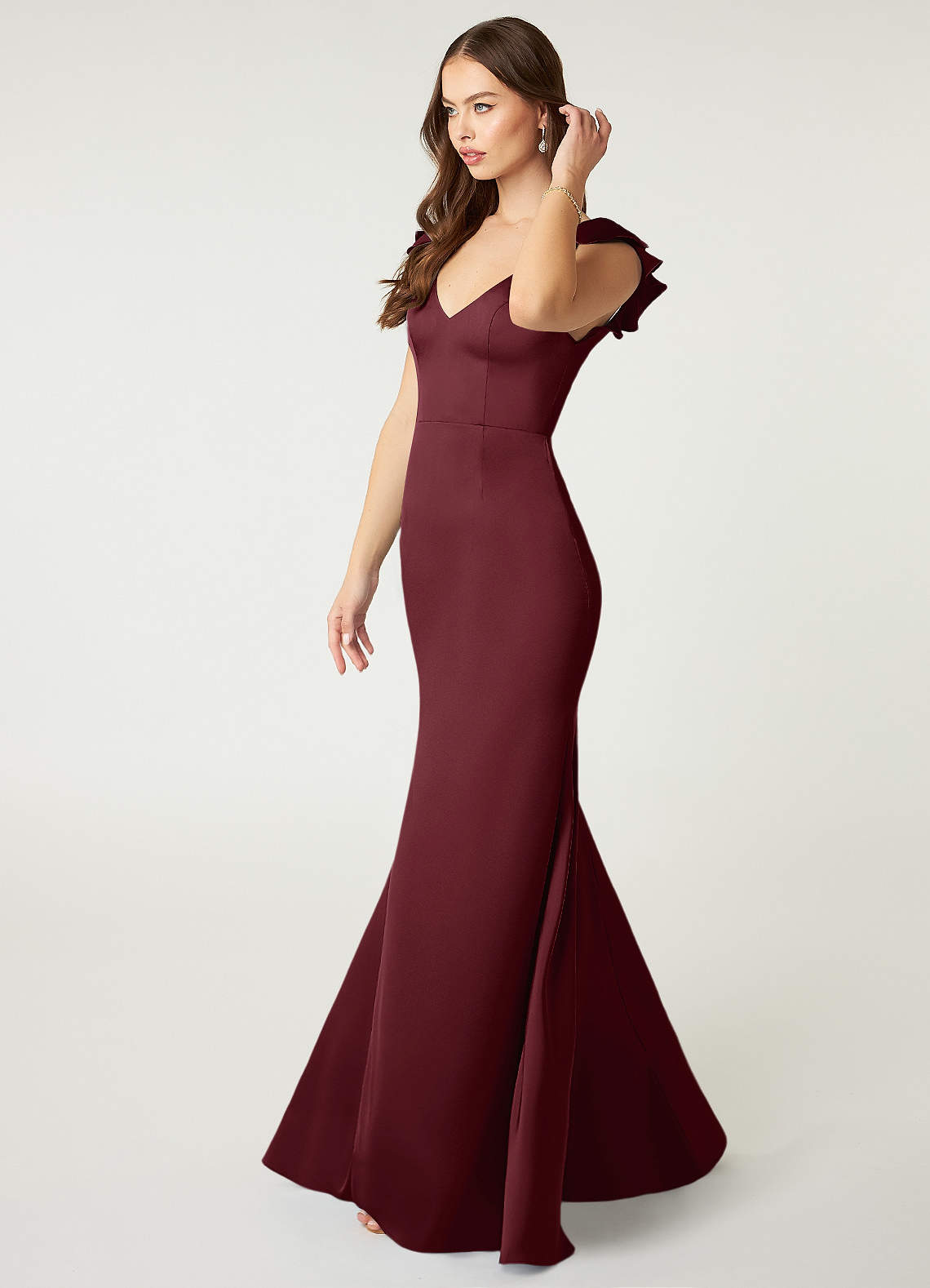 Azazie Vero Stretch Satin Dress