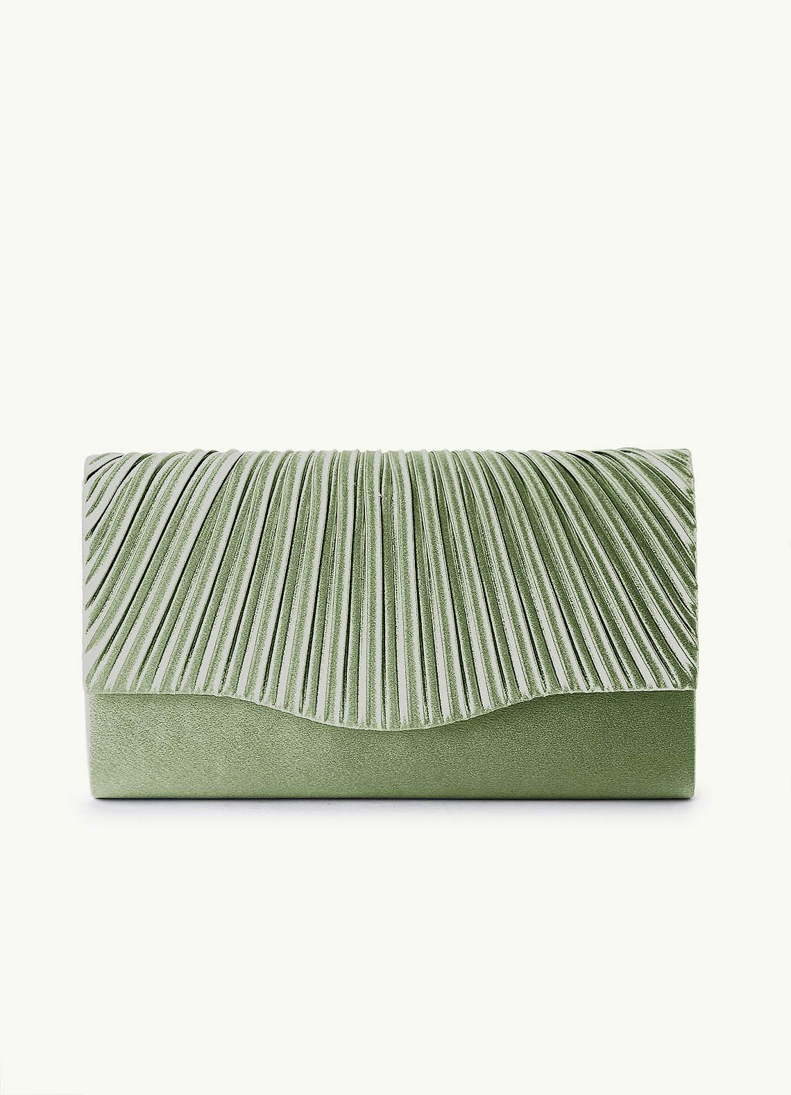 front Matching Color Metallic Satin Sandals Envelope Clutch Set