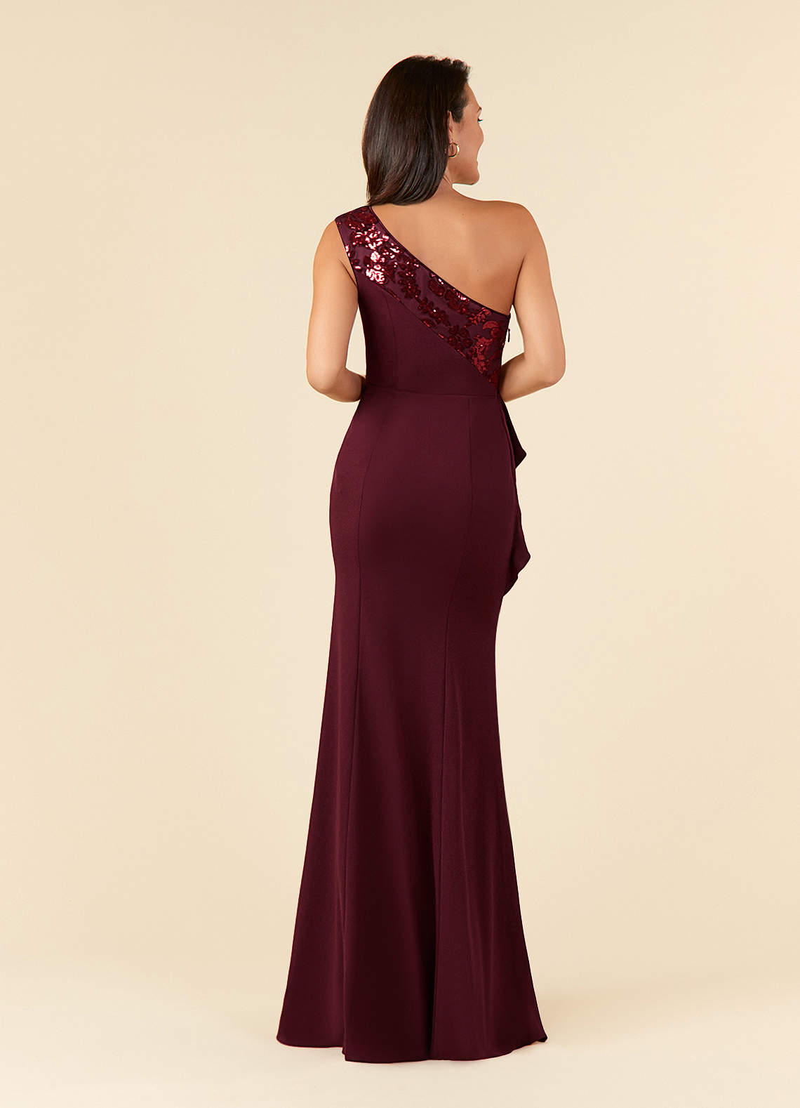 Azazie Aria Abiti per la Madre della Sposa Abito Sirena in Pizzo Lustrini Cabernet image5
