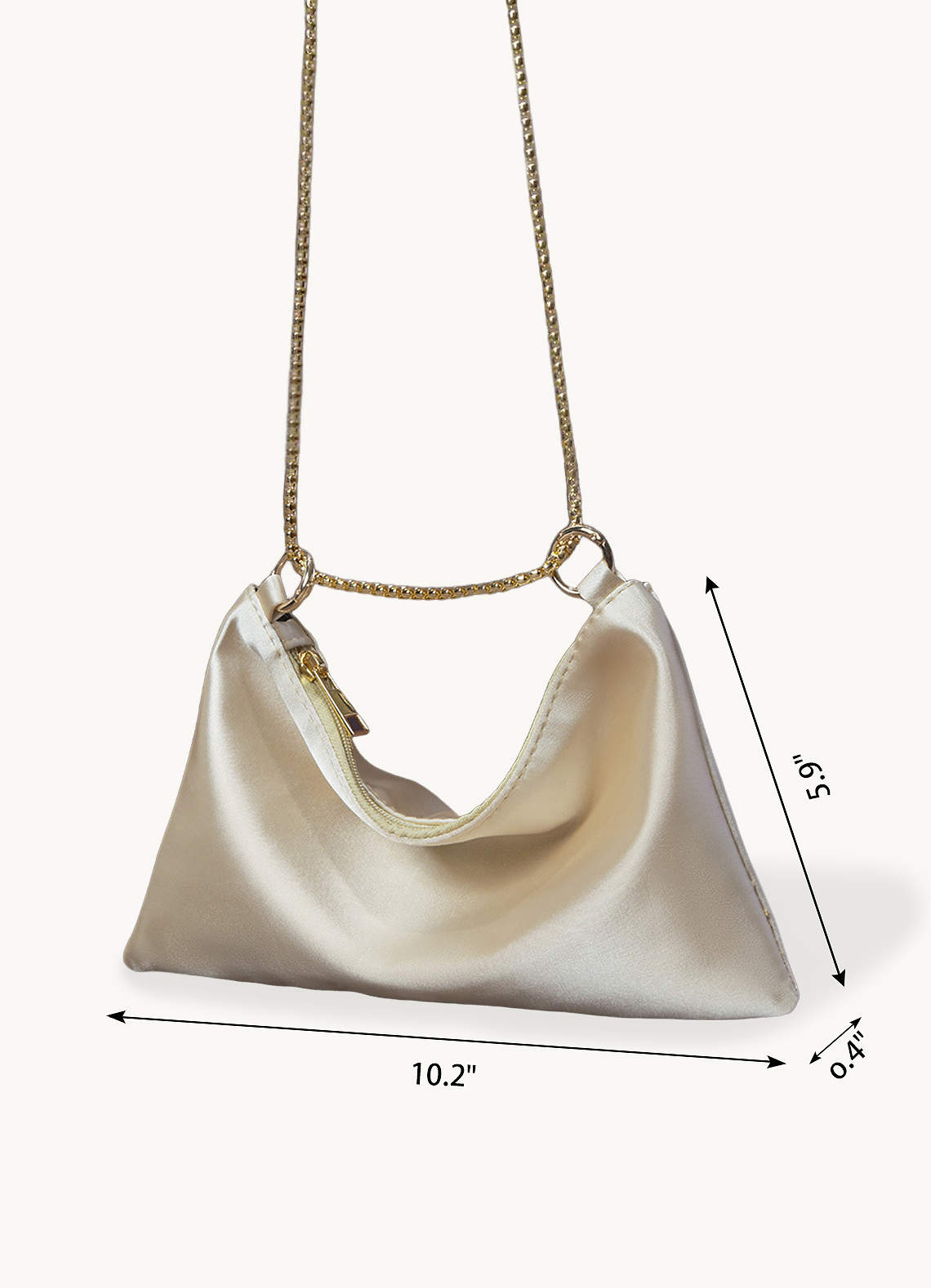 front Metallic Chain Underarm Bag