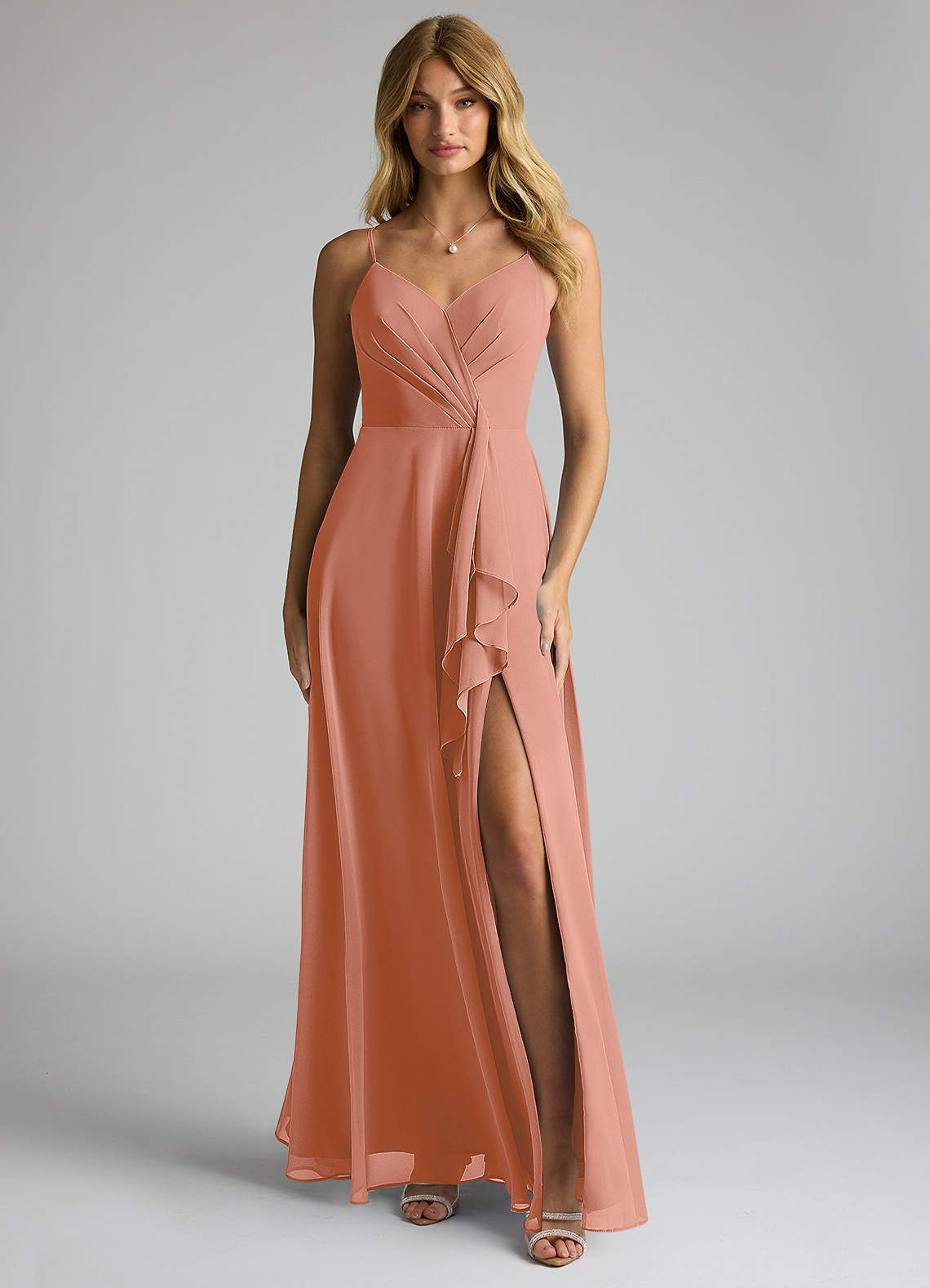 Azazie Akita Bridesmaid Dresses MAI TAI A-Line Chiffon Dress image1