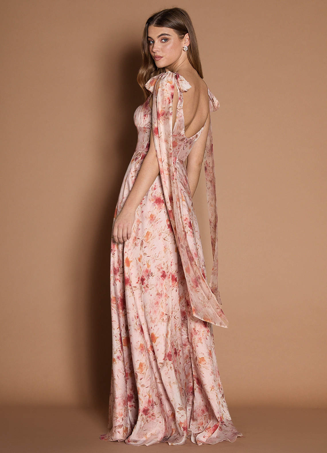 Ciara Apricot Multi Maxi Dress image1