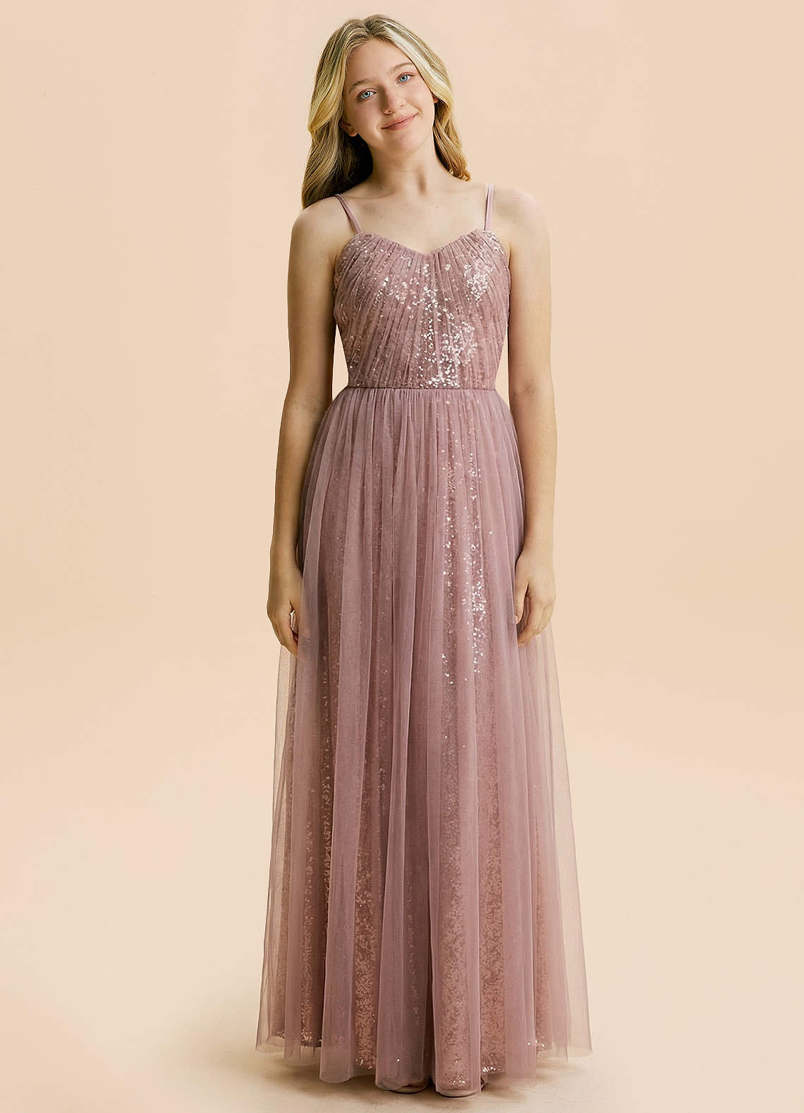 front Azazie Amara Junior Formal Dress