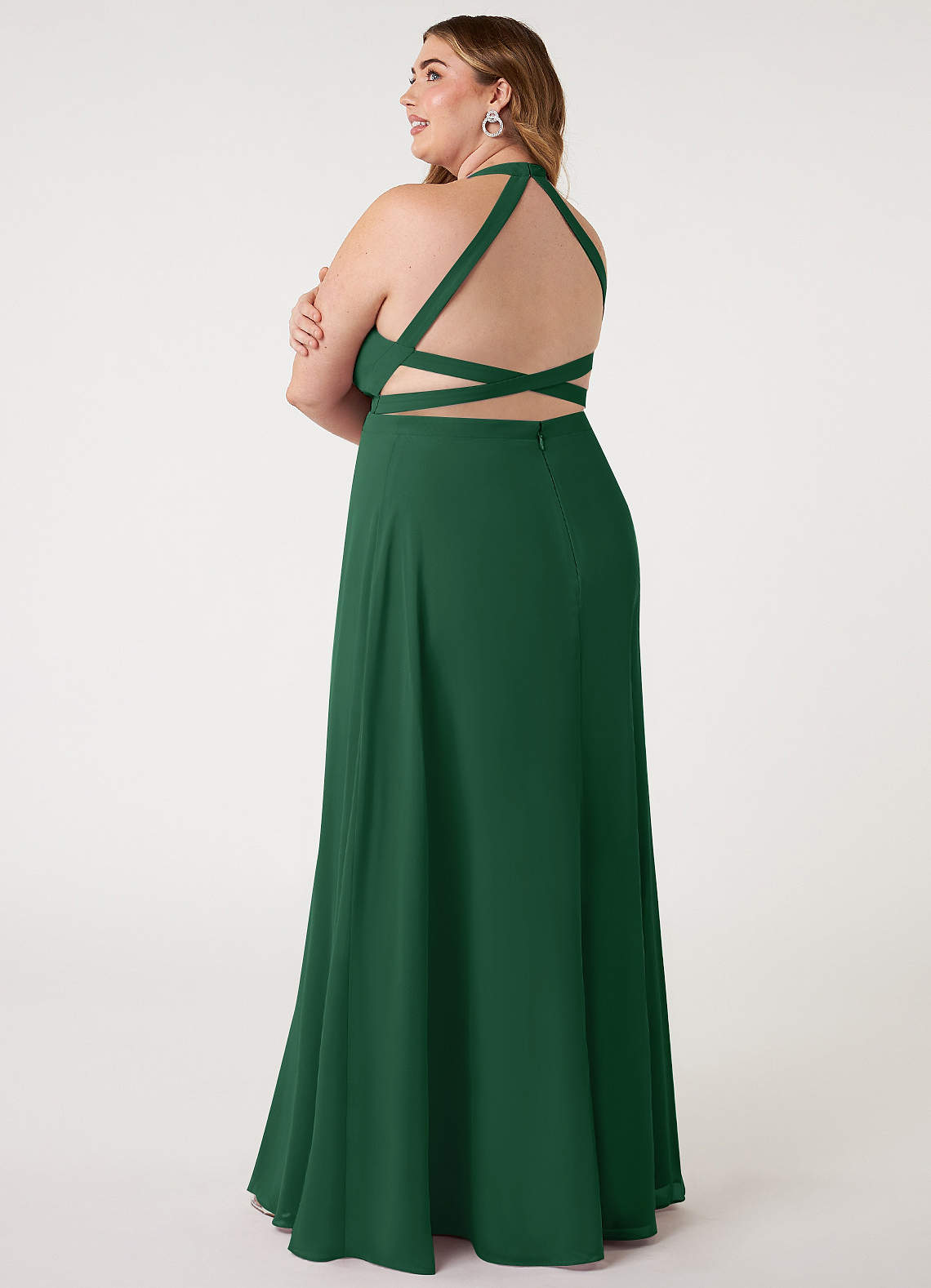 Azazie Clarice Dark Green Chiffon Bridesmaid Dresses | Azazie Azazie Clarice Dark Green Chiffon Bridesmaid Dresses | Azazie