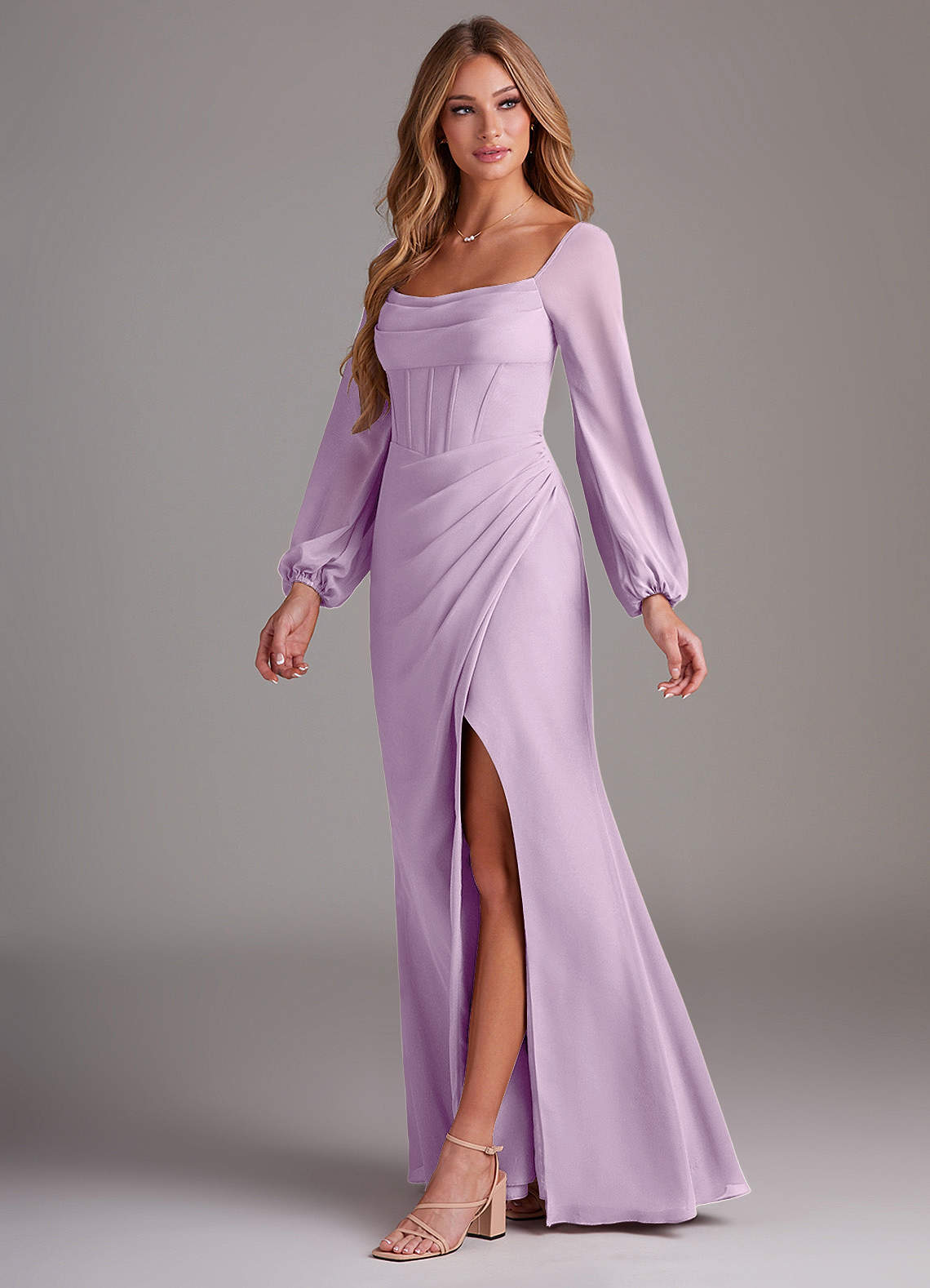 frosted lilac bridesmaid dresses Azazie Charissa Cornflower Blue Textured Woven lace side panel bridal dress The Liah dress is Coat Size:38 S