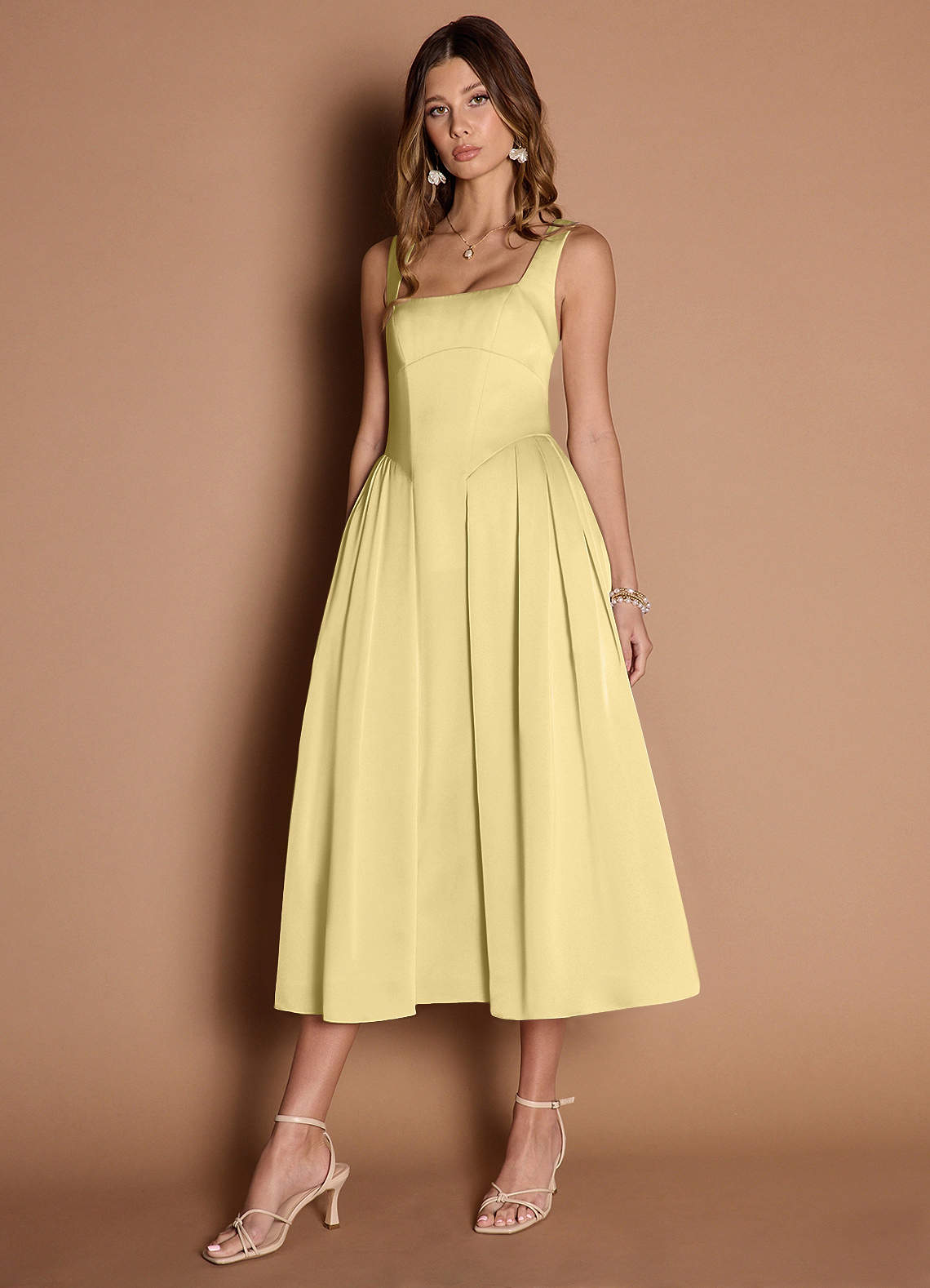 Eirlys Lemon Sorbet Midi Dress image1