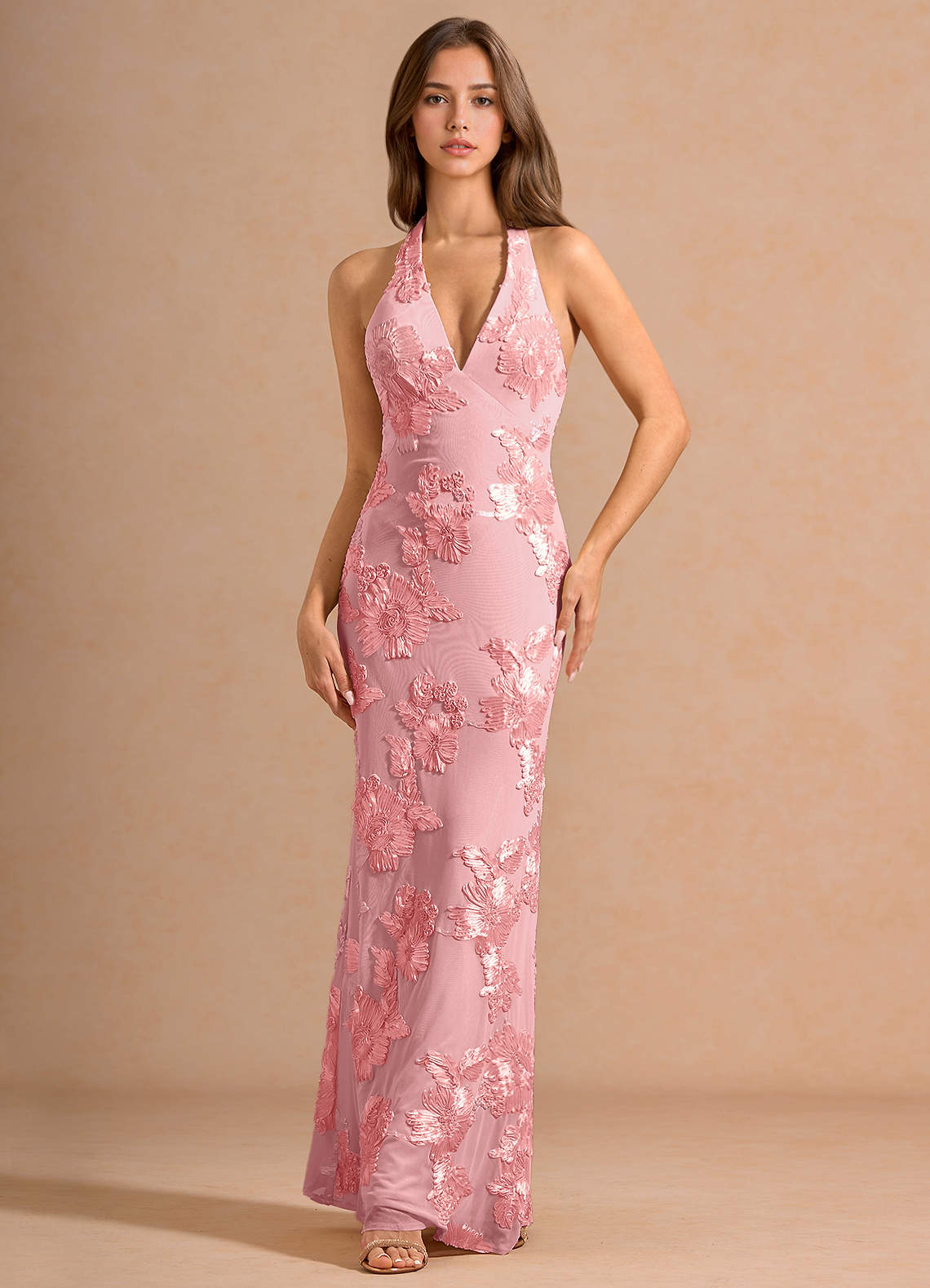 dusty pink dress edgars Andrea and Leo A1322 main image 0