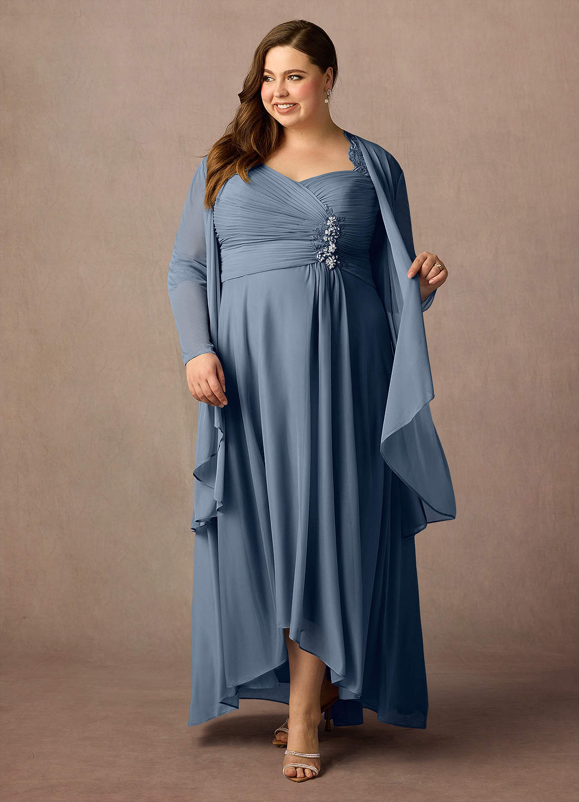 Azazie Anne Mother of the Bride Dresses Twilight Sheath Sweetheart Sequins Lace Dress image1