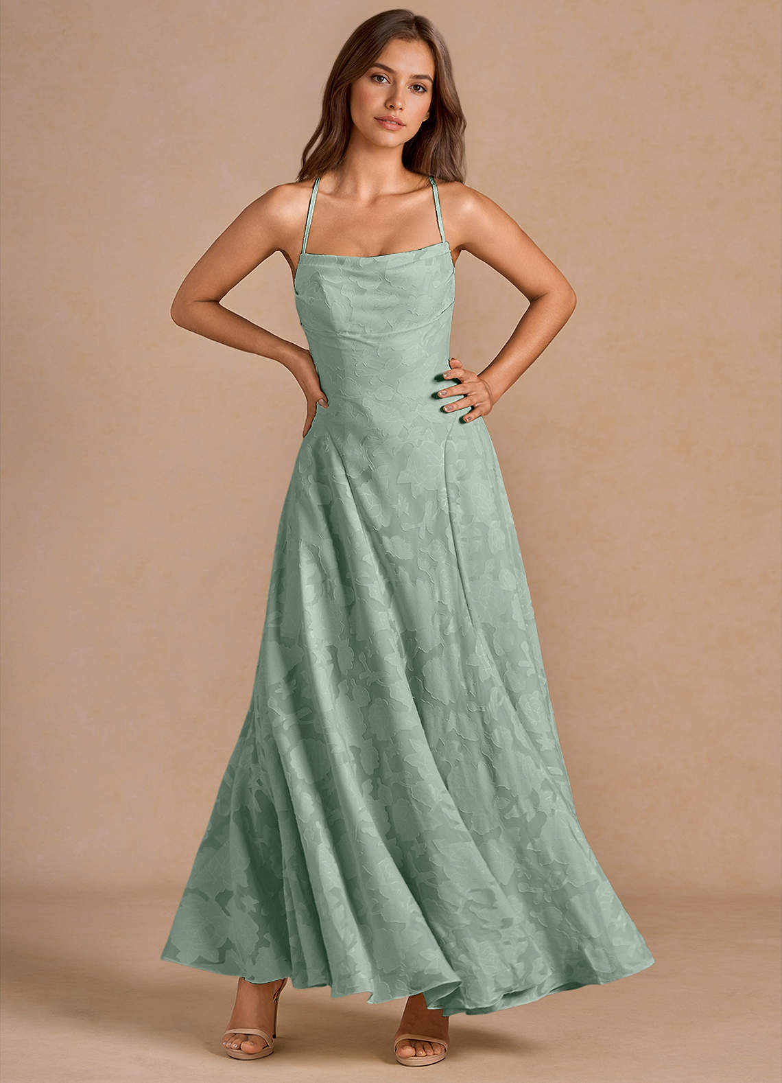 Irelia Pistachio Maxi Dress | Azazie