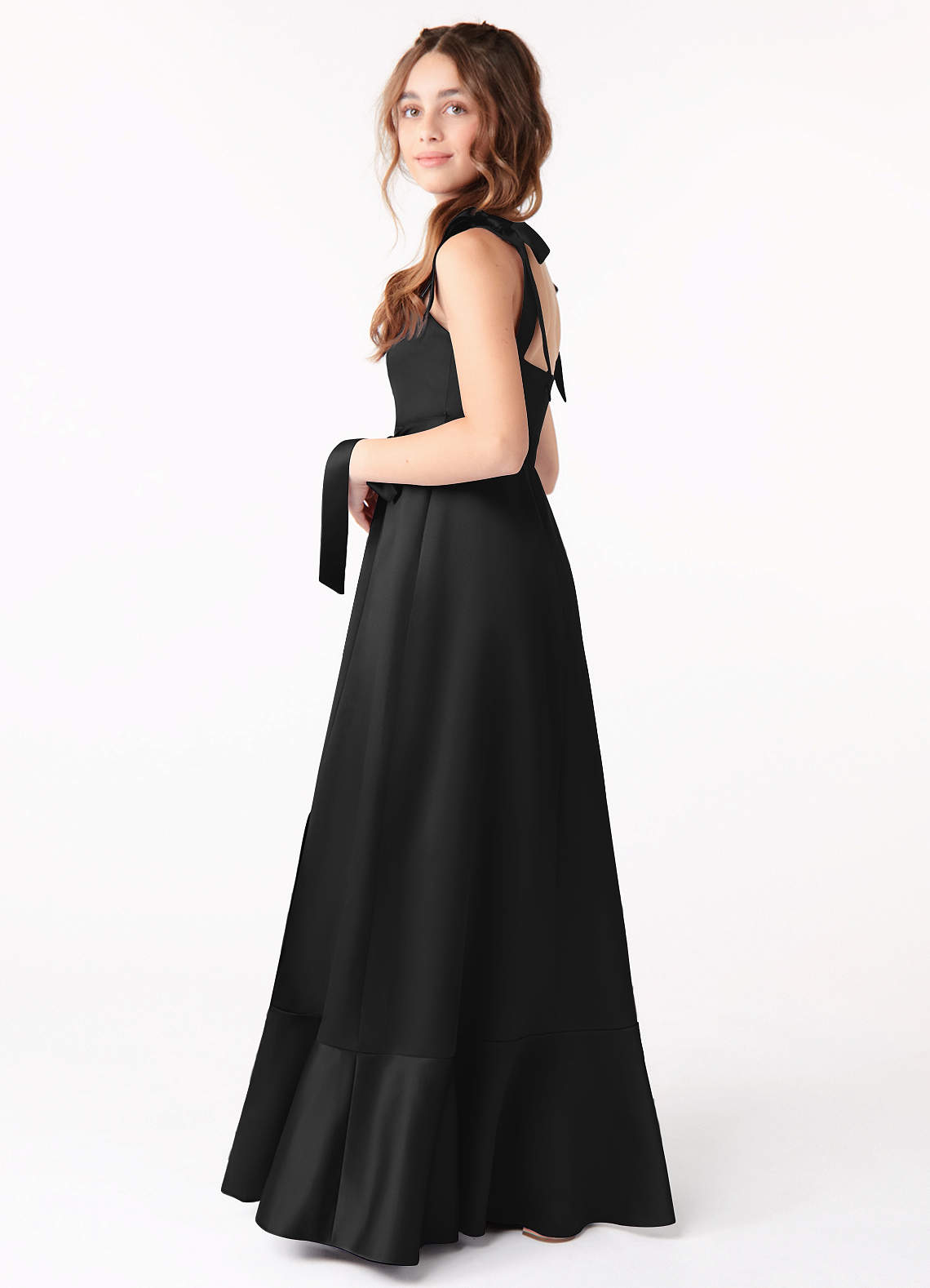 Azazie Barbara Junior Ready to Ship Bridesmaid Dress in Black