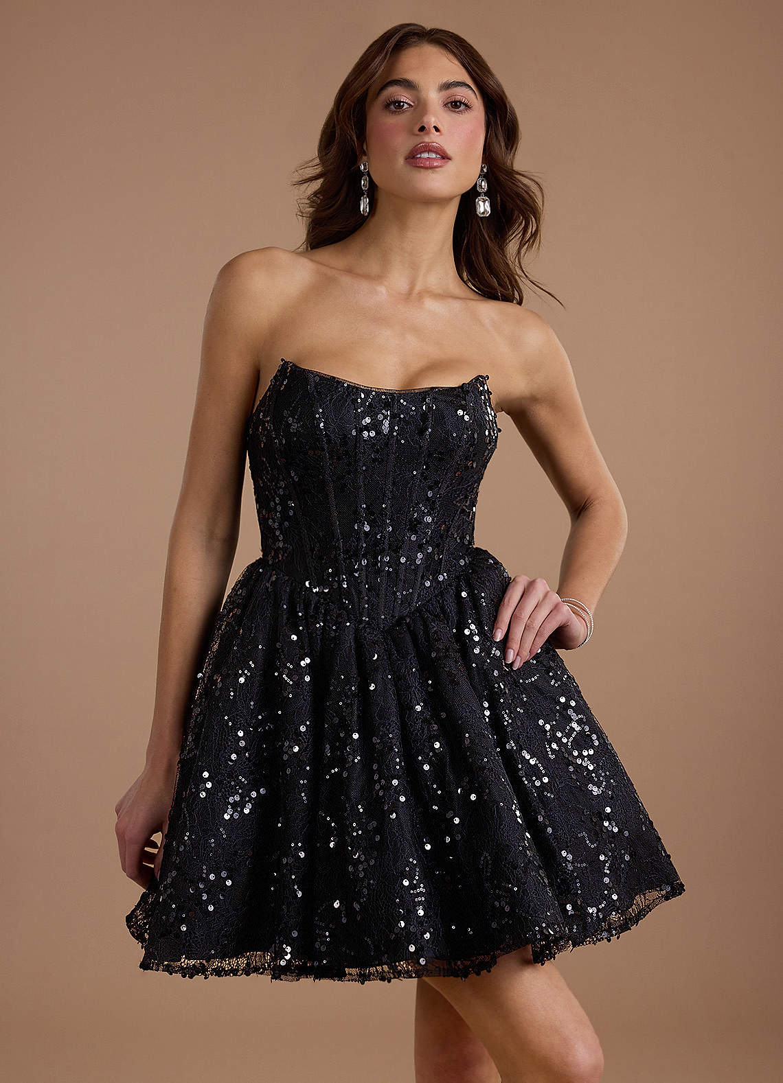 mini dress with corset top Black Corset Mini Dress