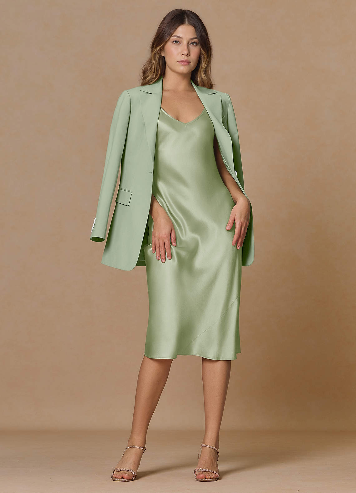 front Rowan Dusty Sage Refined Weave Performance 2-Piece Suit