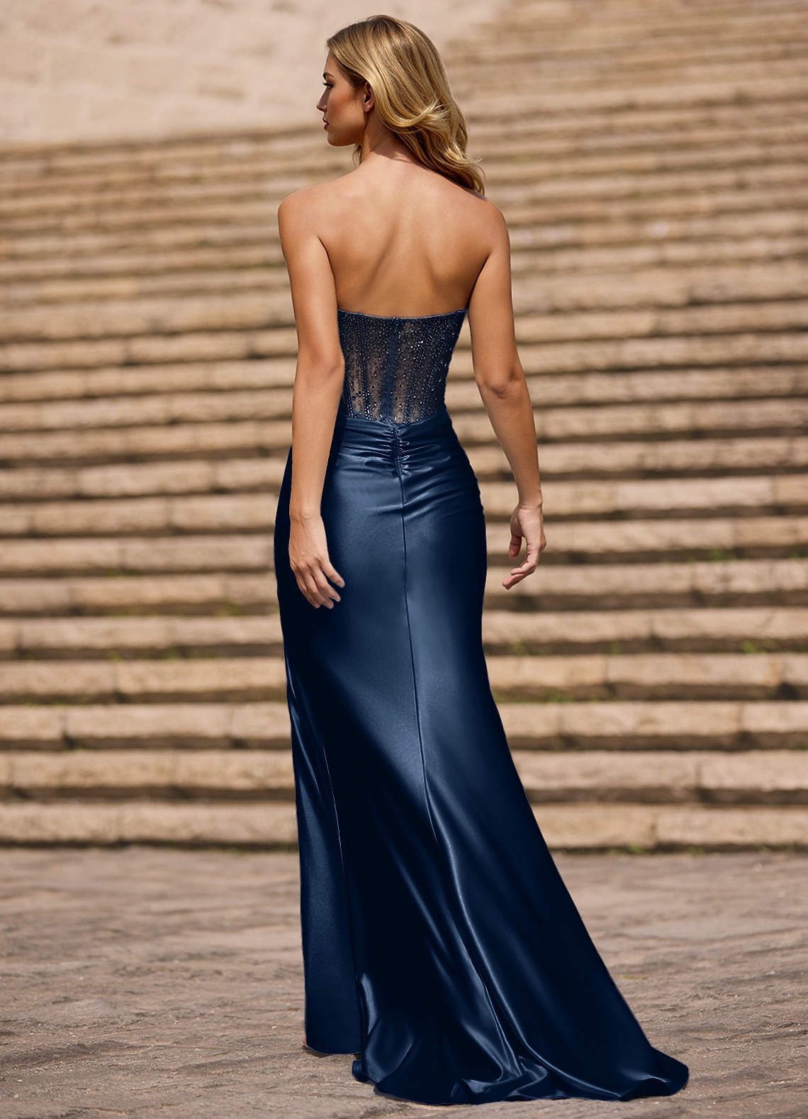 Glint Neptune Asymmetrical Rhinestone Prom Dress Prom and Homecoming Dresses 