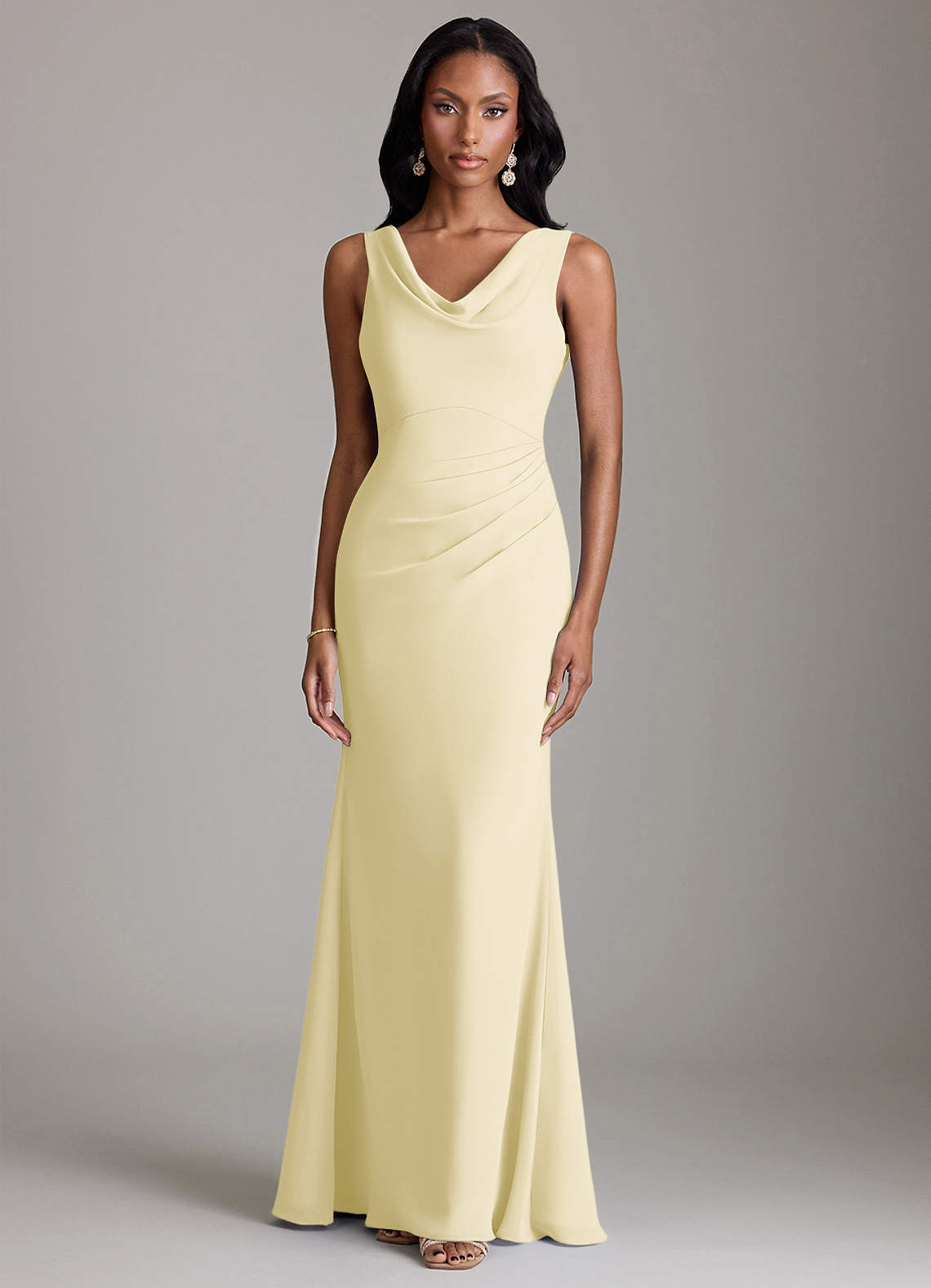 Azazie Linelle Lemon Sorbet Chiffon Bridesmaid Dresses | Azazie