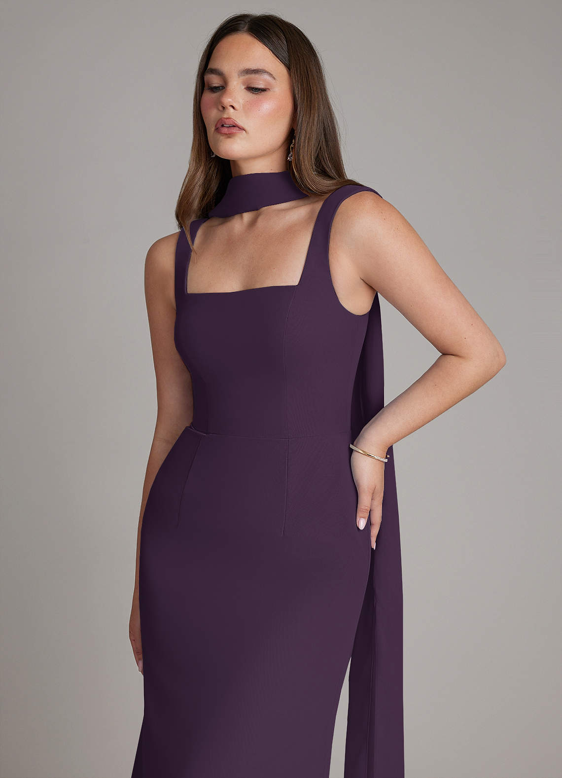 acai colored bridesmaid dresses Tahiti Chiffon Floor Length Mismatched Bridesmaid Dresses, Dress D