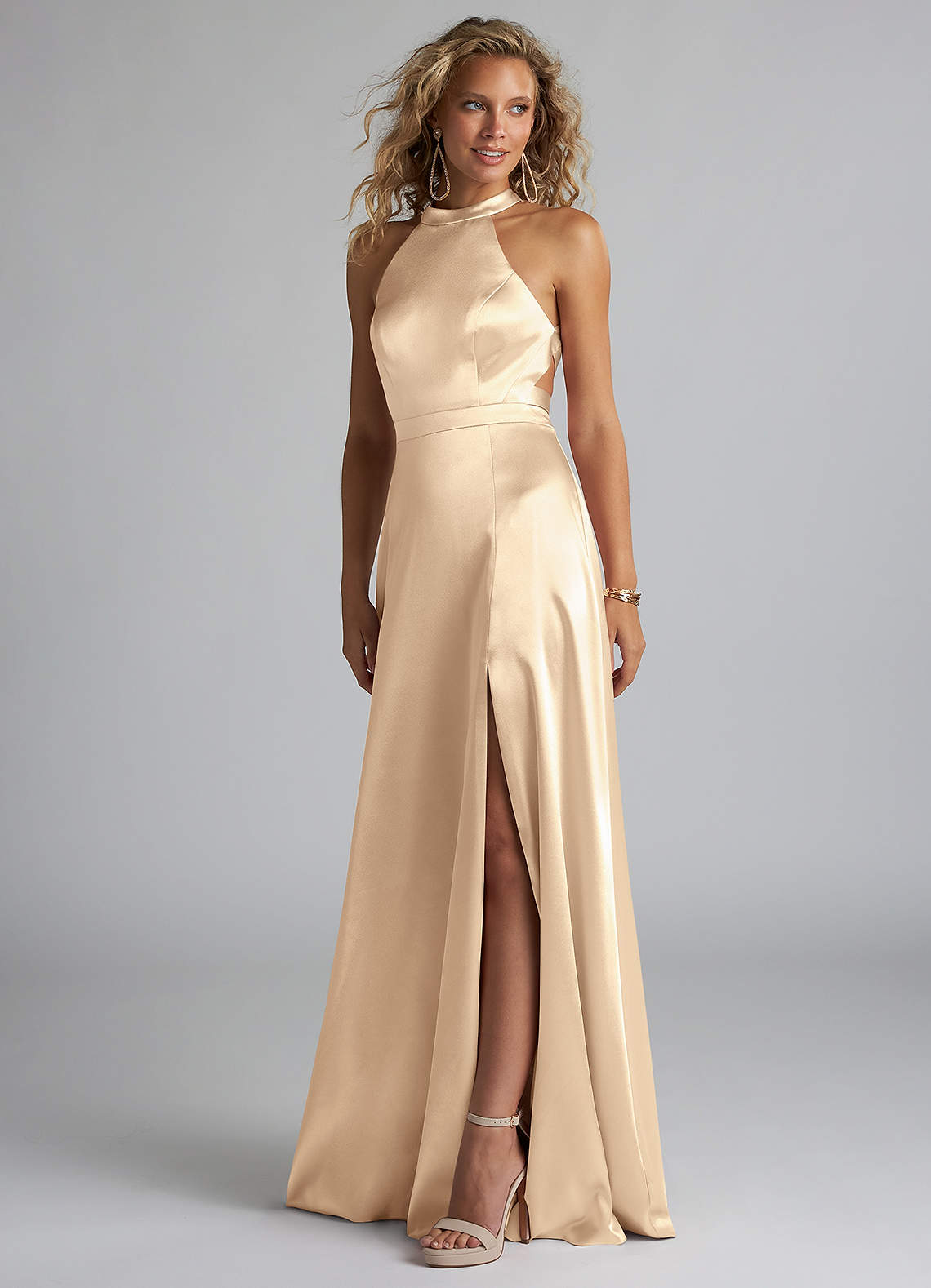 Gold Azazie Clarice Bridesmaid Dresses | Azazie