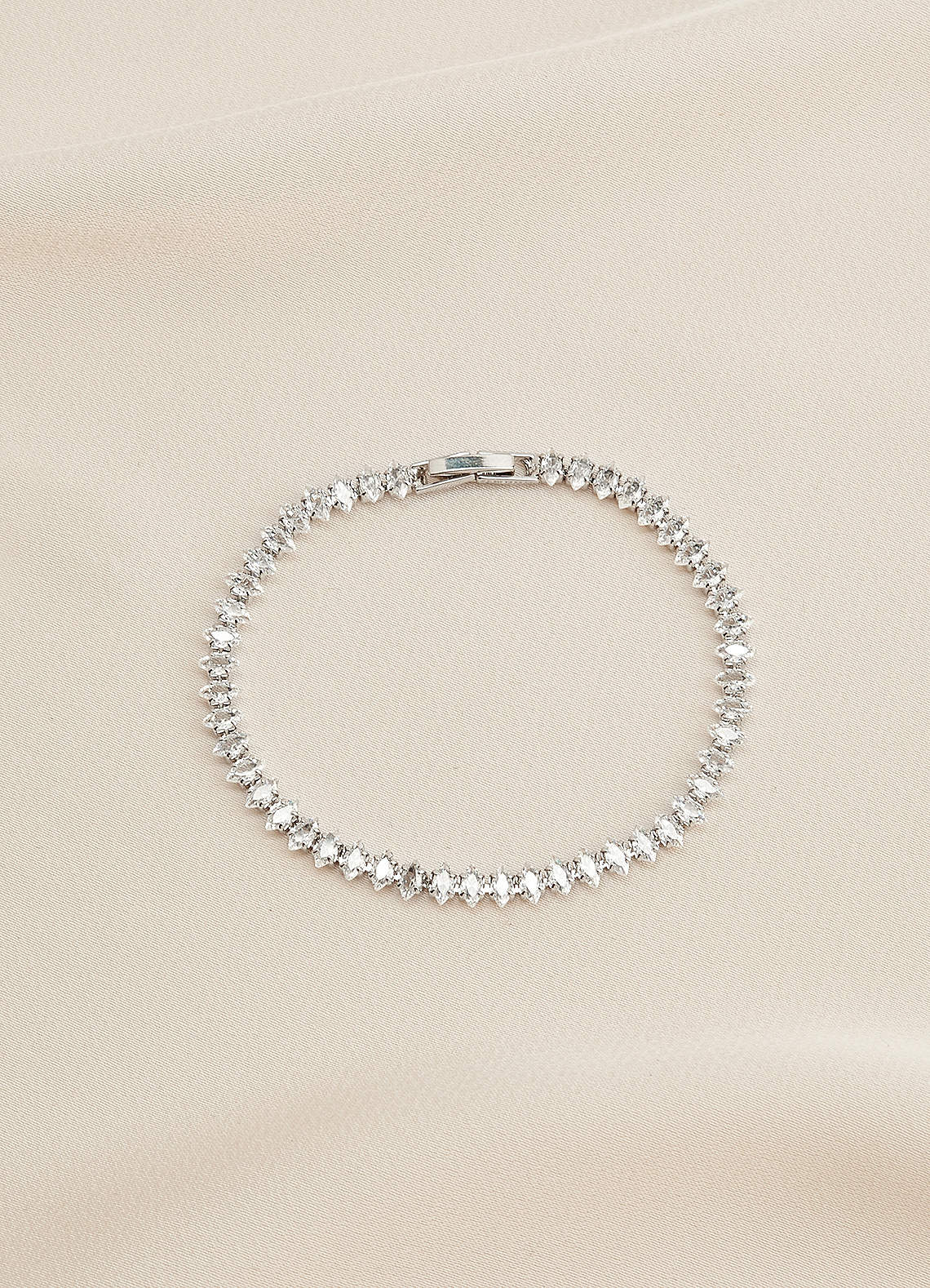 front Crystal Tennis Bracelet