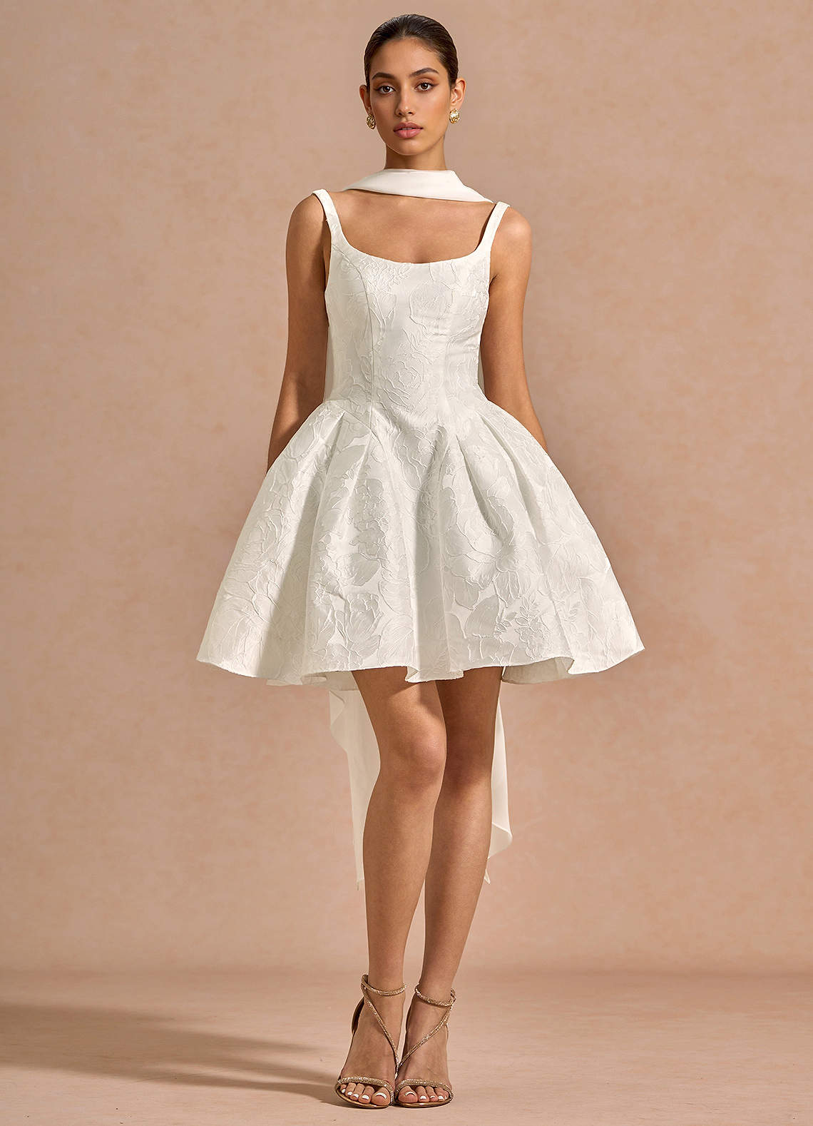 Esmarie Ivory White Mini Dress | Azazie CA