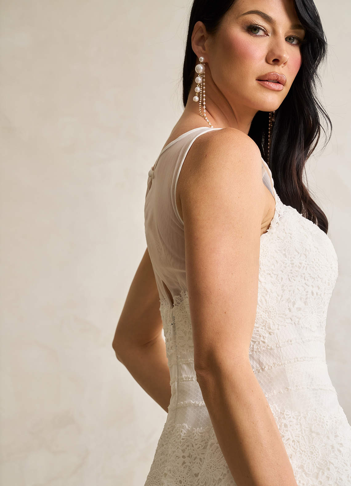 Azazie Azul Wedding Dresses Diamond White A-Line Sweetheart Lace Tulle Dress image1