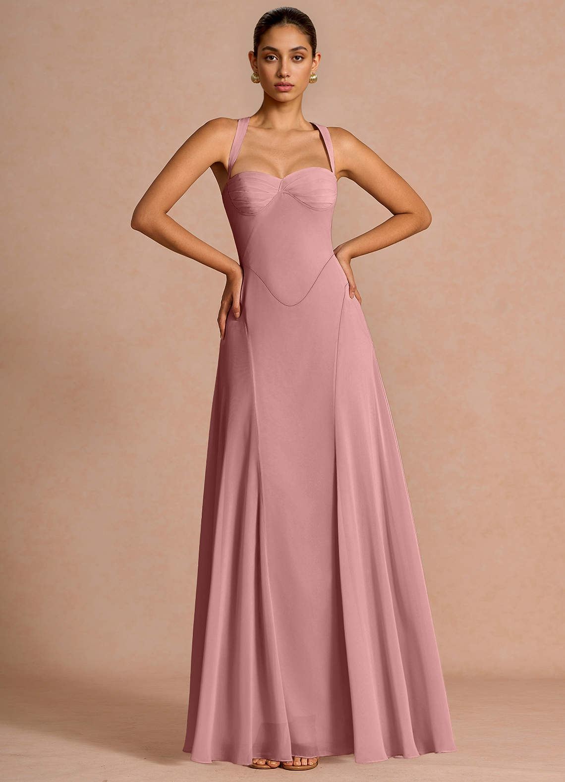 maxi light pink formal dress Fiadh Keyword-Floral Dress