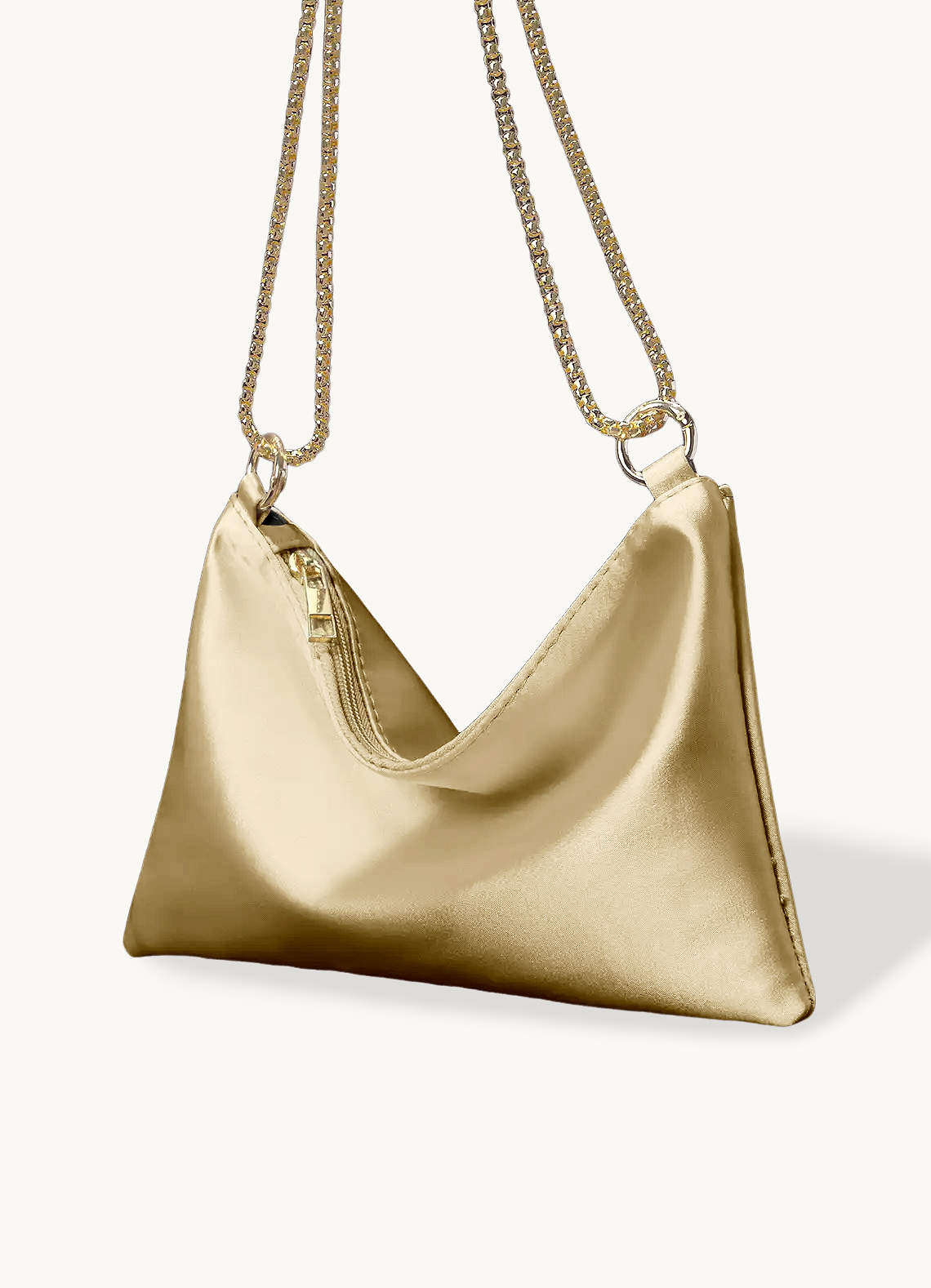 front Metallic Chain Underarm Bag