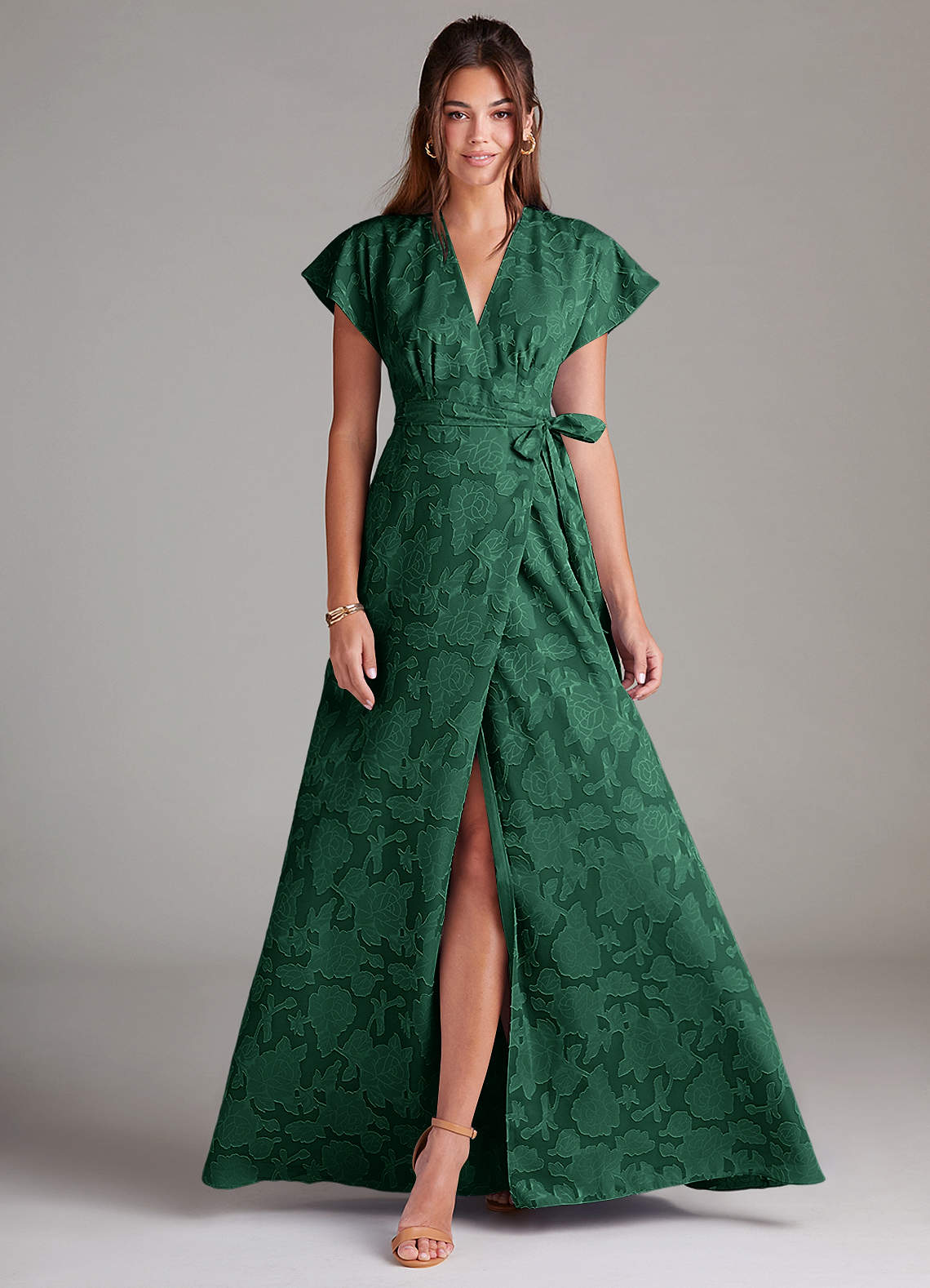 Azazie Ling Dark Green Floral Burnout Bridesmaid Dresses | Azazie Azazie Ling Dark Green Floral Burnout Bridesmaid Dresses | Azazie