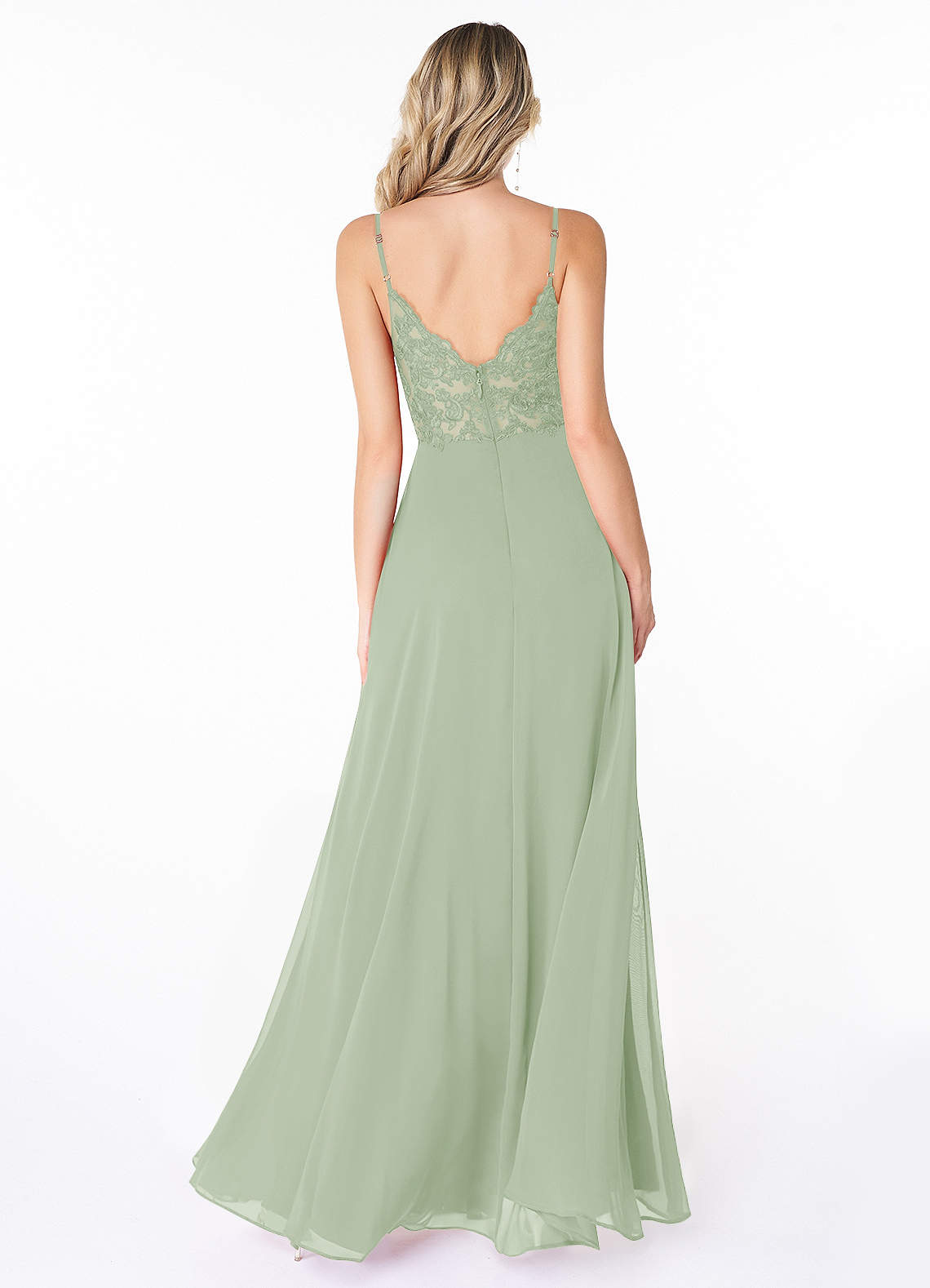 Dusty Sage Azazie Lena Bridesmaid Dresses | Azazie