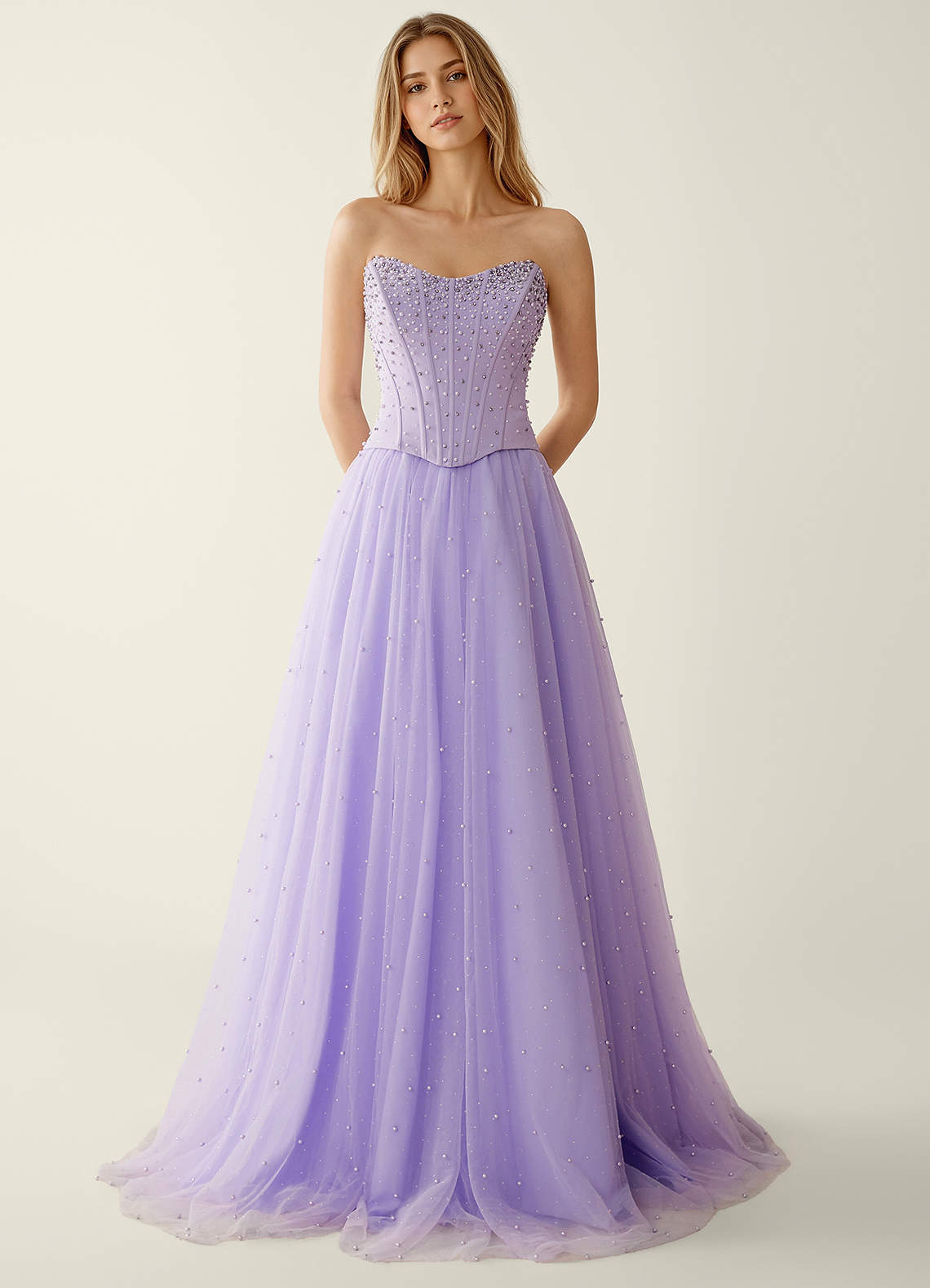 purple two piece homecoming dress Maevego Purple Two-piece Rhinestone Sequin Embroidery Tulle Prom Dress