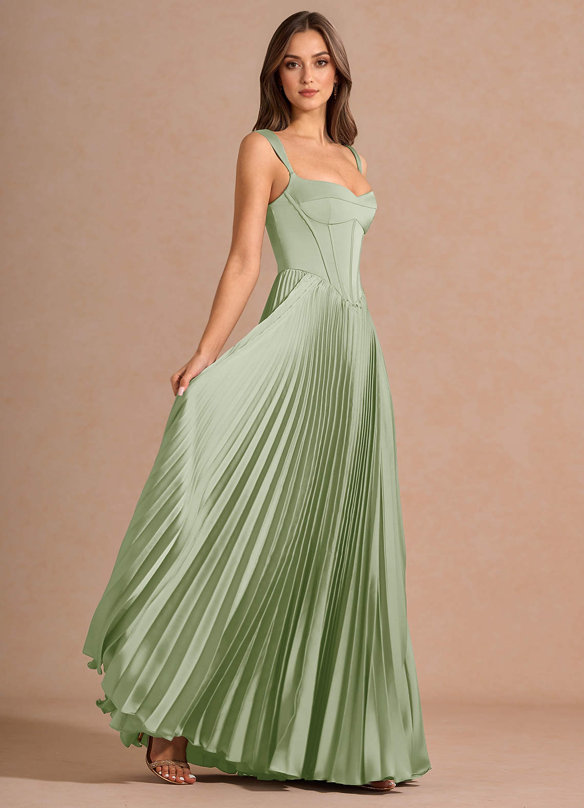 Avenelle Light Green Maxi Dress | Azazie