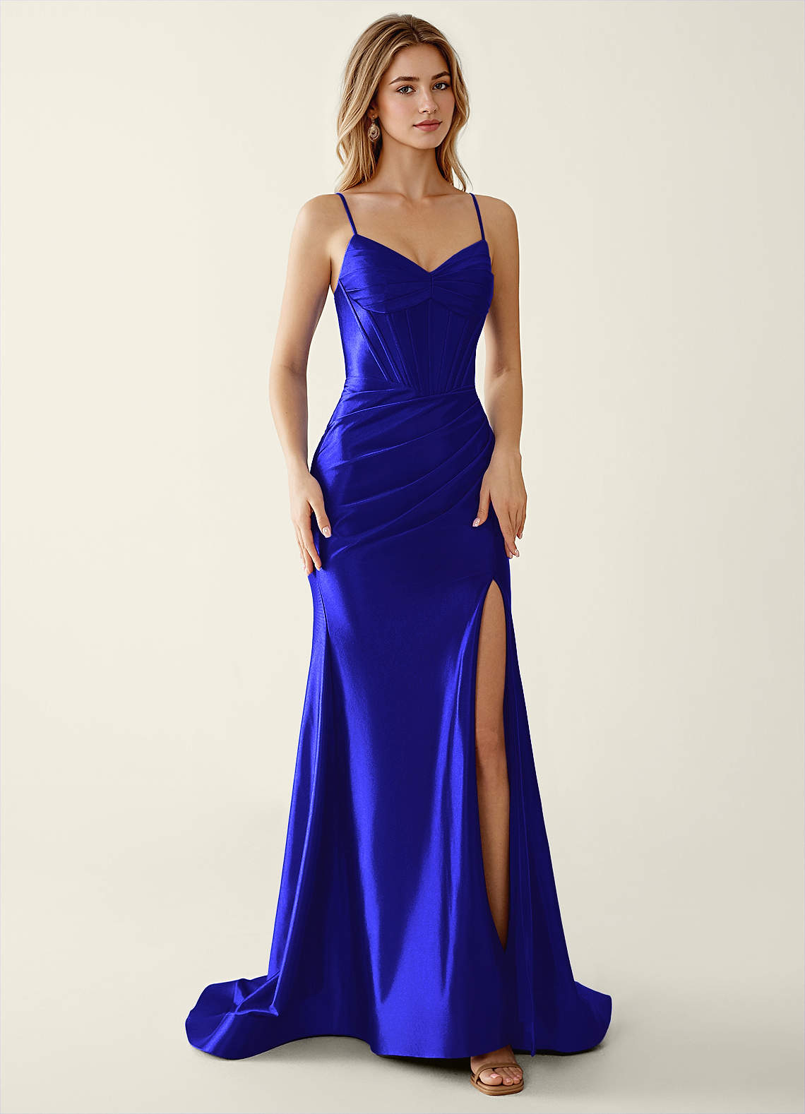 green emerald velvet dress Indigo maxi dress aqua shell – Luci's Lemons main image 1